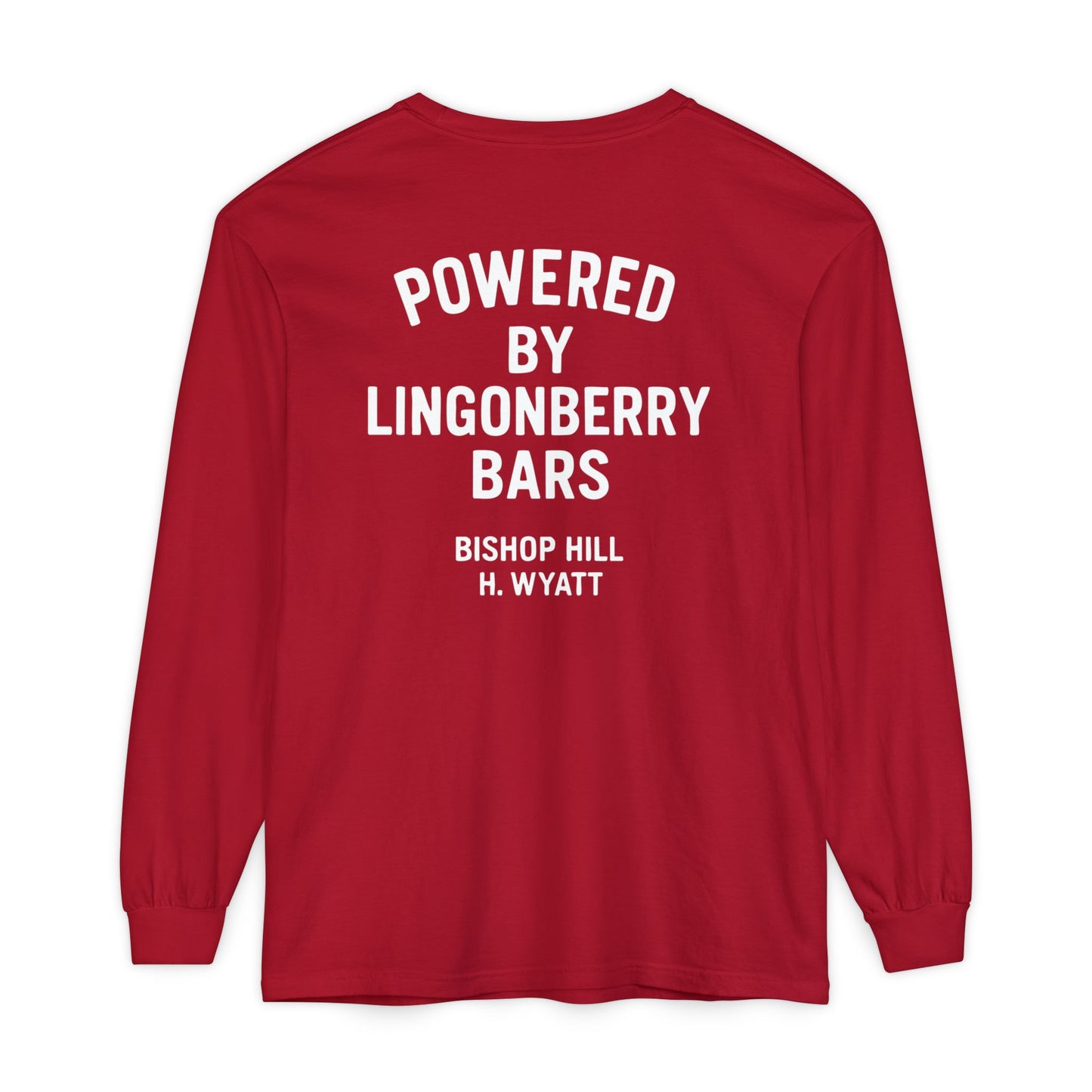 Powered by Lingonberry Bars - Long Sleeve T‑Shirt