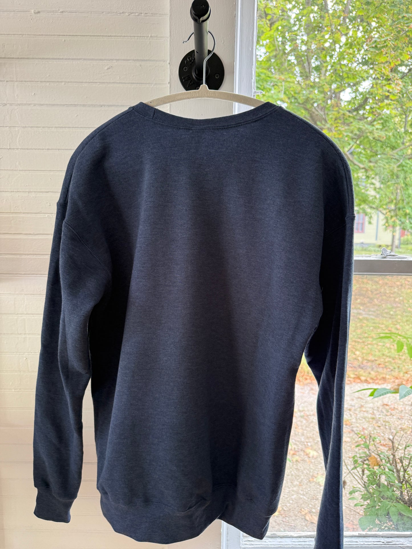 Letterman Crewneck Sweatshirt SWEDES; Heather Denim