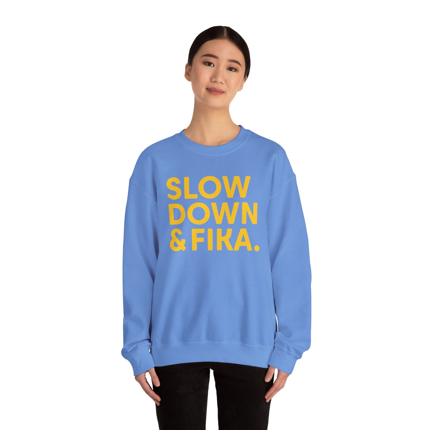 SLOW DOWN & FIKA Unisex Heavy Blend™ Crewneck Sweatshirt
