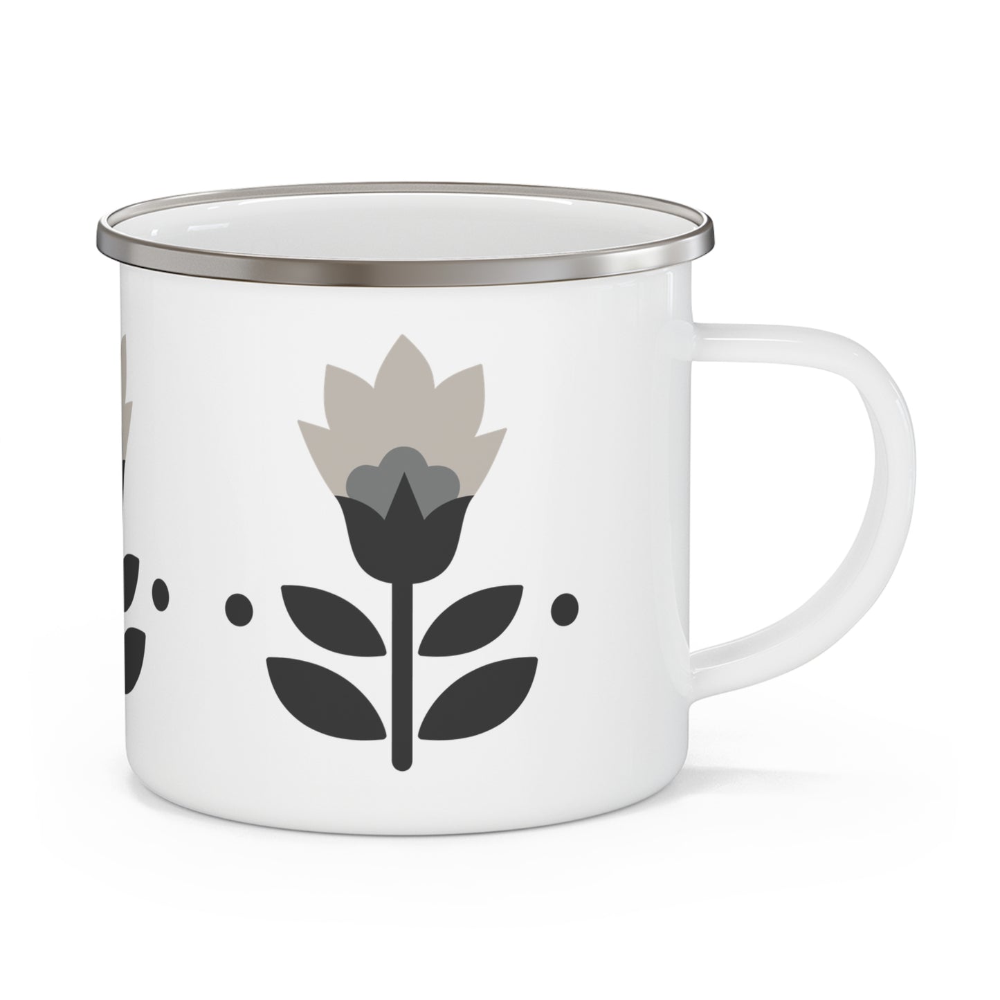 Floral Enamel Camping Mug - Adventure Awaits