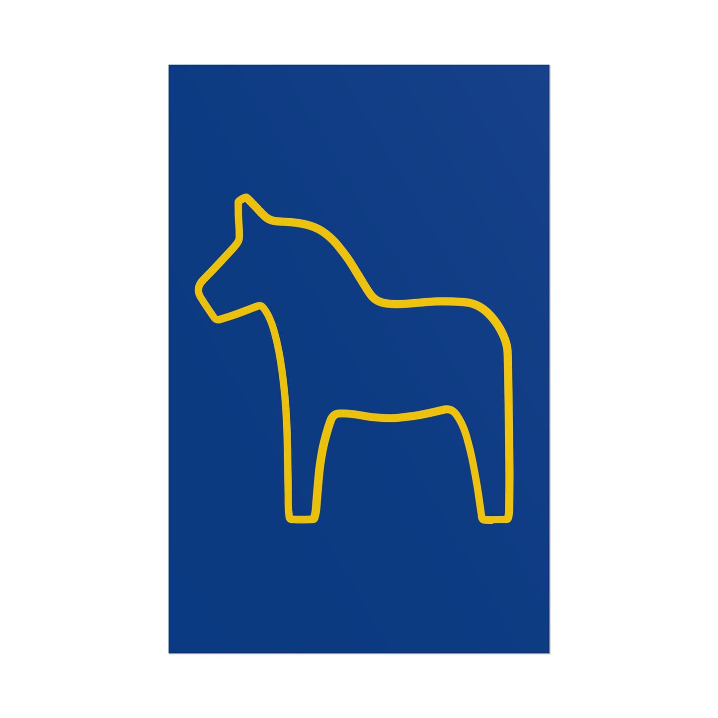 YELLOW DALA Horse Rolled Posters