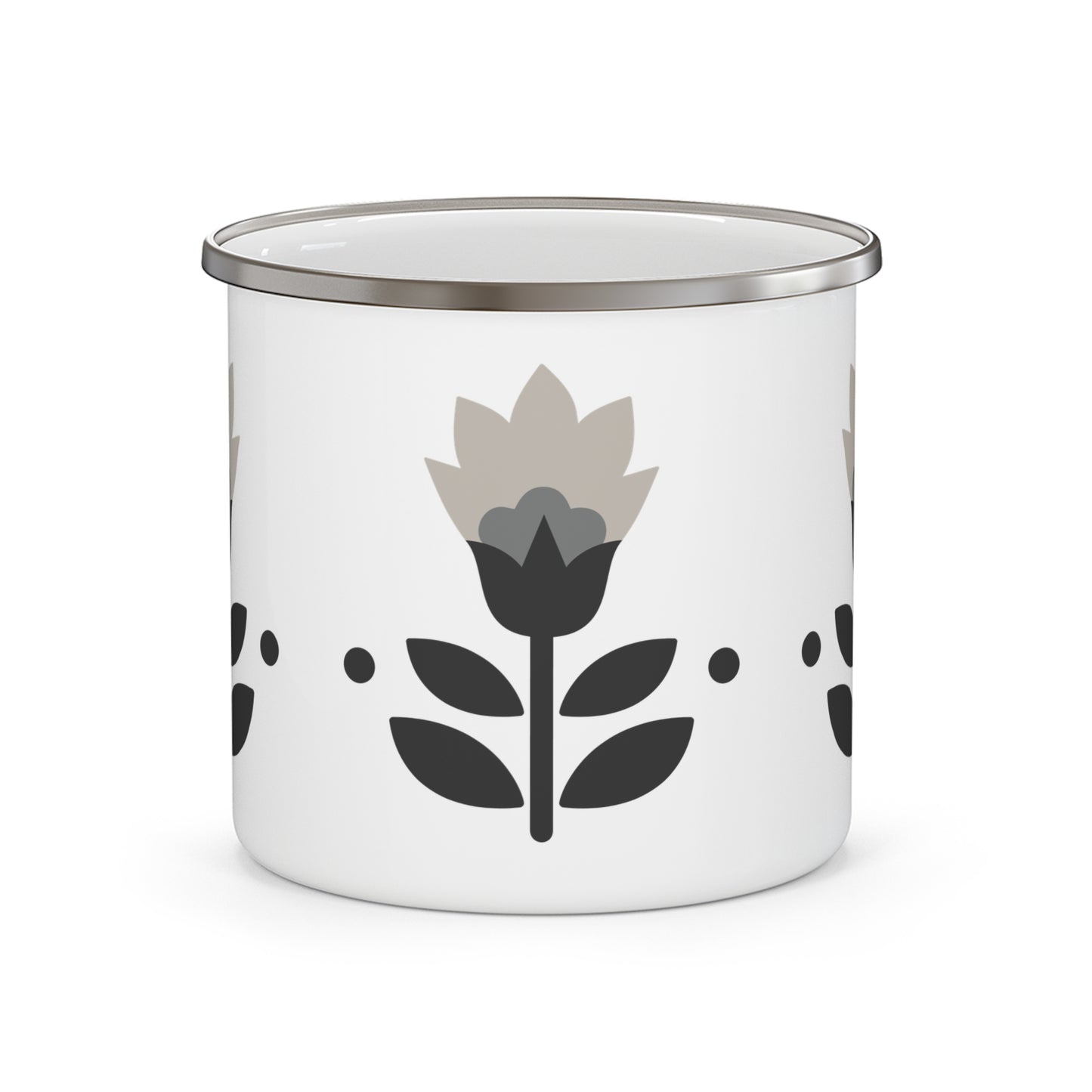 Floral Enamel Camping Mug - Adventure Awaits