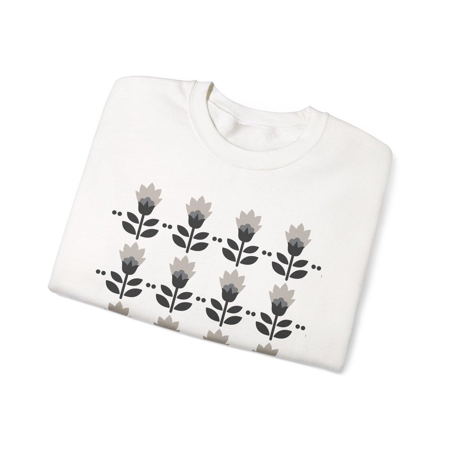 Floral Crewneck Sweatshirt - Comfy Cozy Unisex Heavy Blend™ - Blue Family