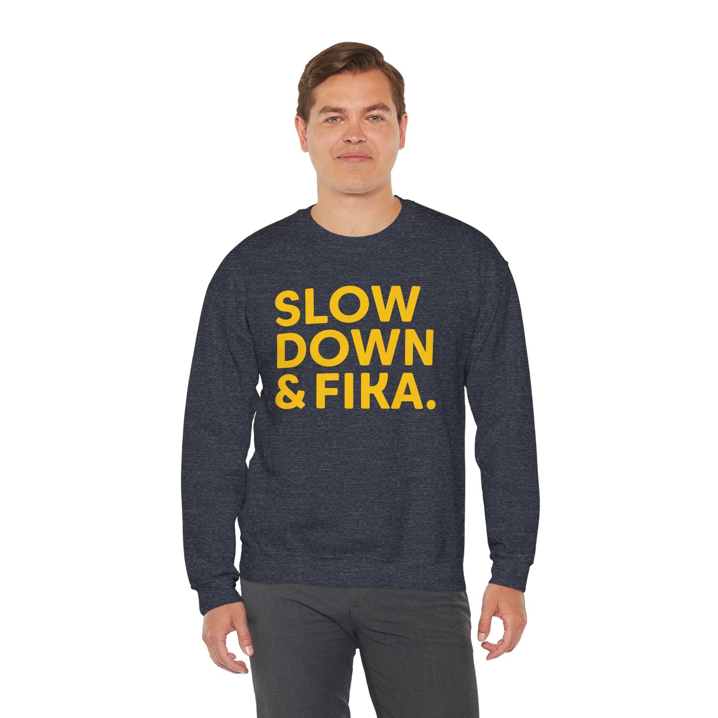 SLOW DOWN & FIKA Unisex Heavy Blend™ Crewneck Sweatshirt