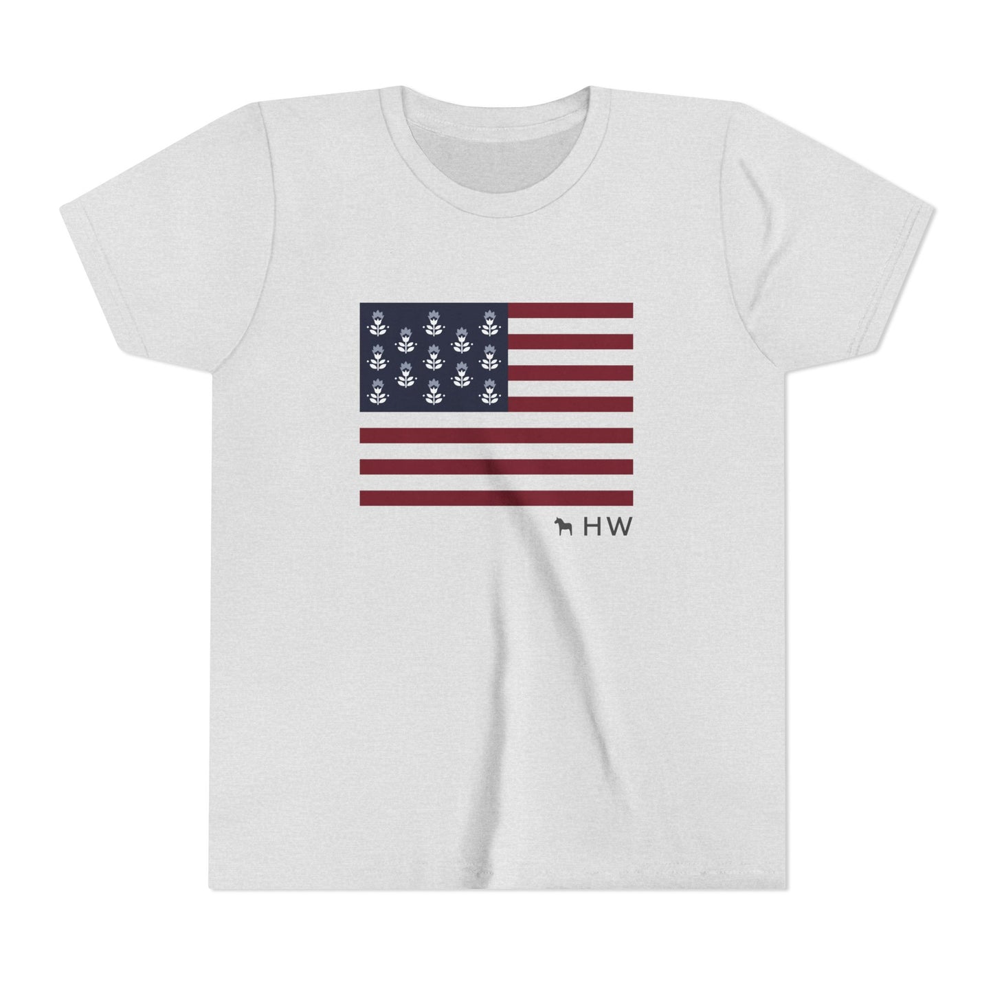 Youth T-Shirt - H WYATT Flag Design for Memorial Day and 4th of July