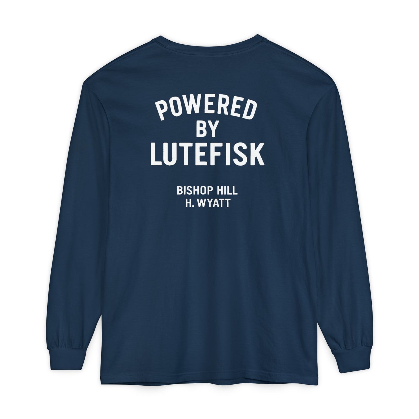 Powered by Lutefisk - Classic Long Sleeve Tee — Garment-Dyed Comfort