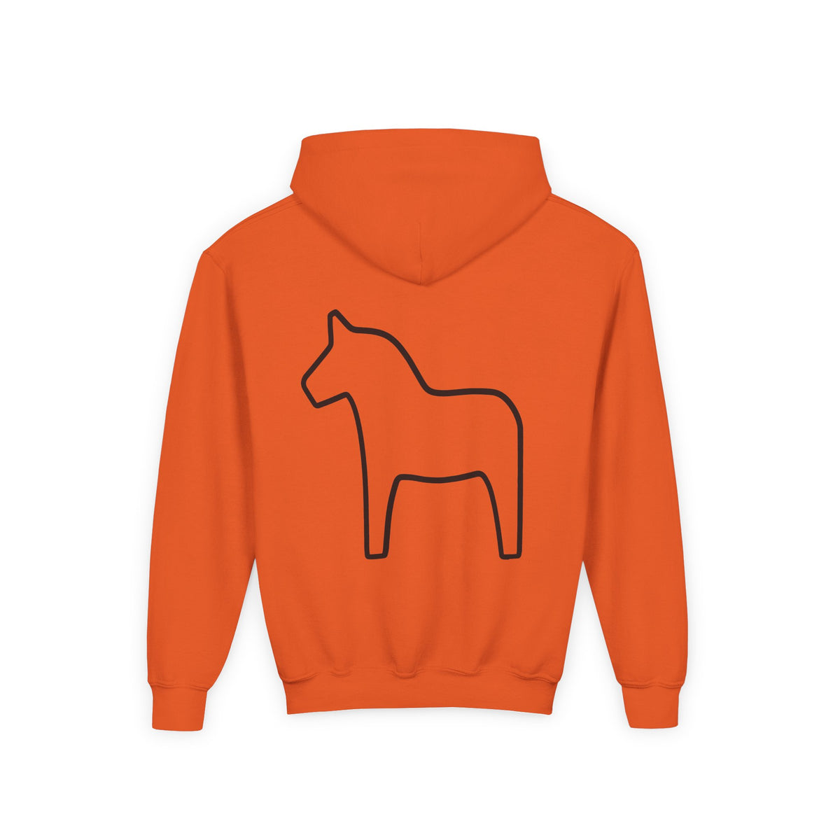 Youth/Kids Midwest is Best Hooded Sweatshirt with Dala Horse Design