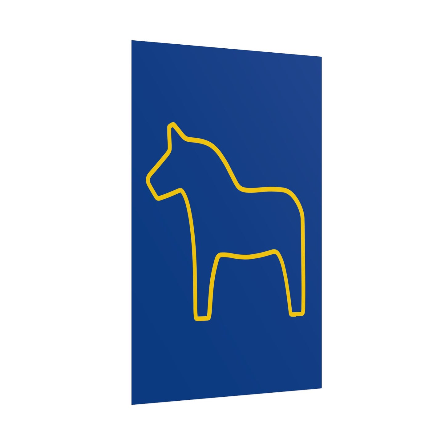 YELLOW DALA Horse Rolled Posters