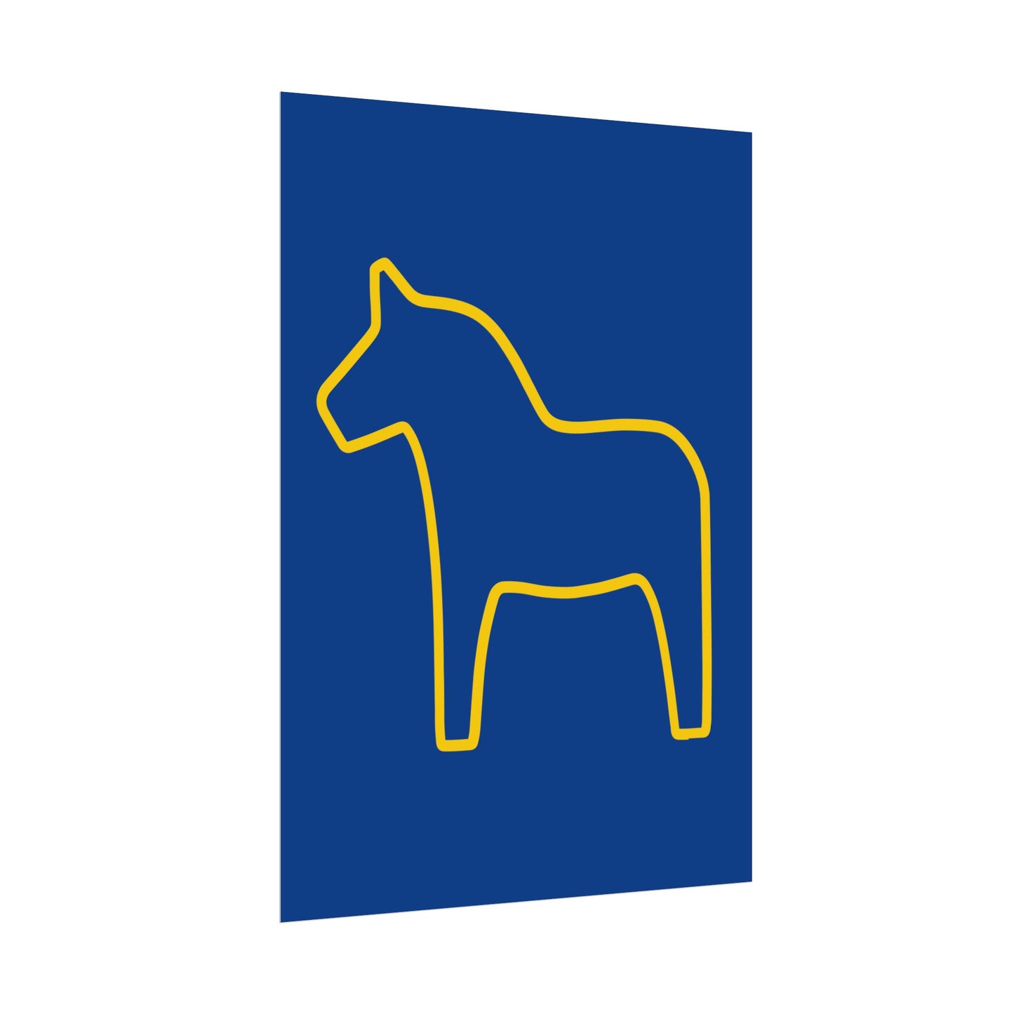 YELLOW DALA Horse Rolled Posters
