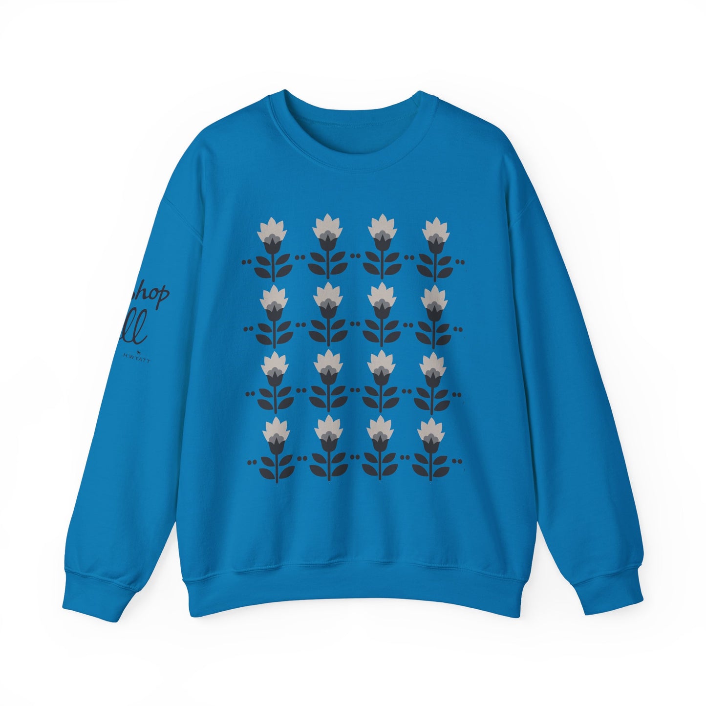 Floral Crewneck Sweatshirt - Comfy Cozy Unisex Heavy Blend™ - Blue Family