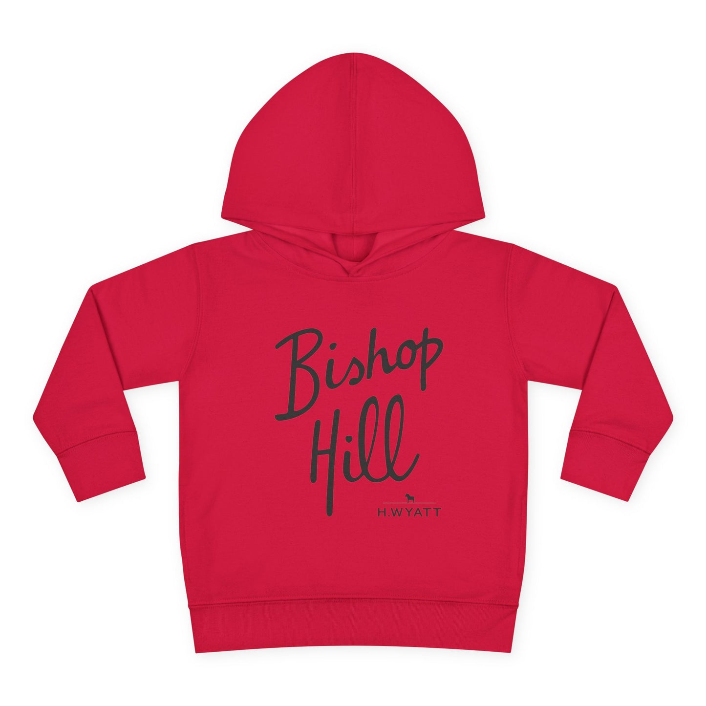 Toddler Hoodie - Bishop Hill Design with Cute Dog Graphic