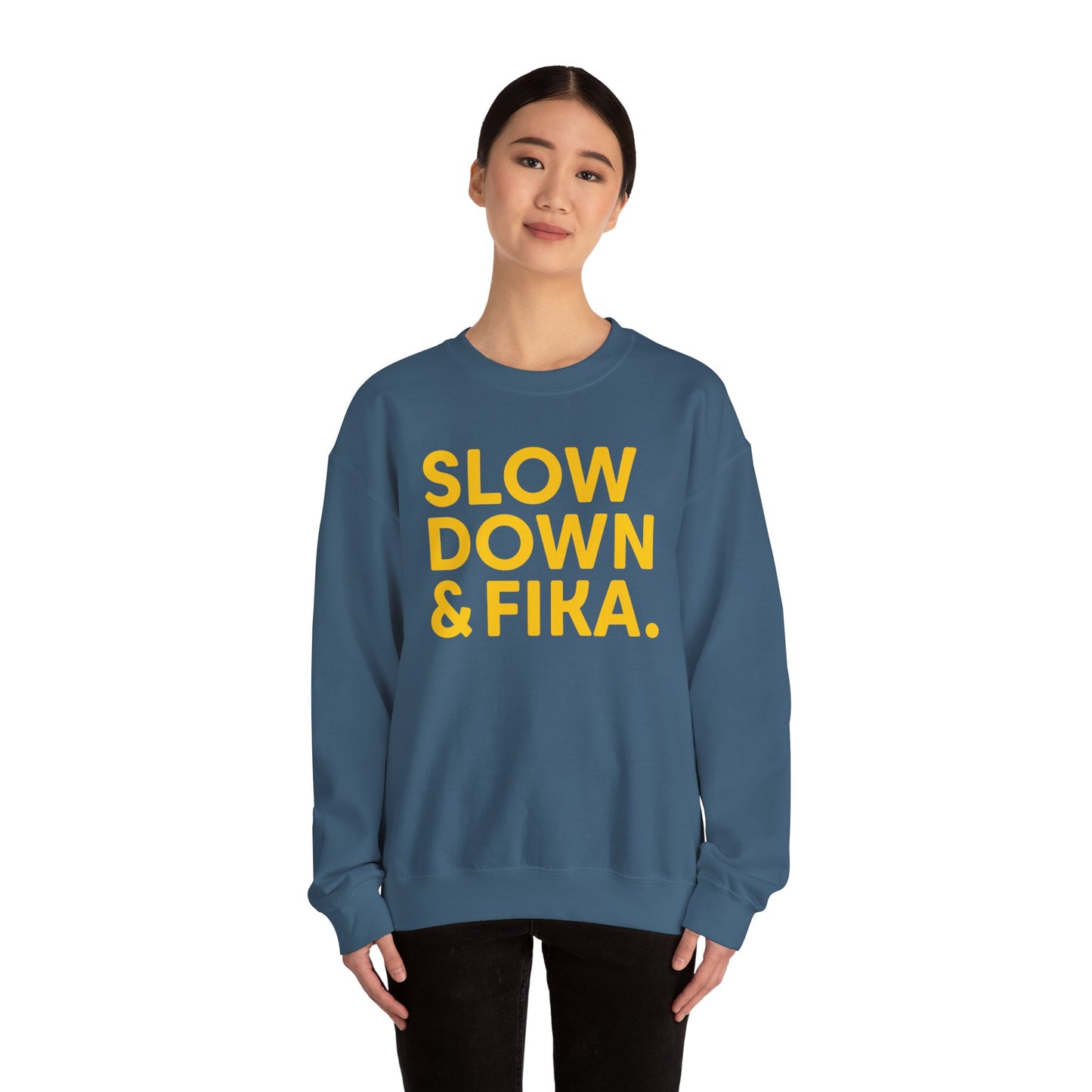 SLOW DOWN & FIKA Unisex Heavy Blend™ Crewneck Sweatshirt