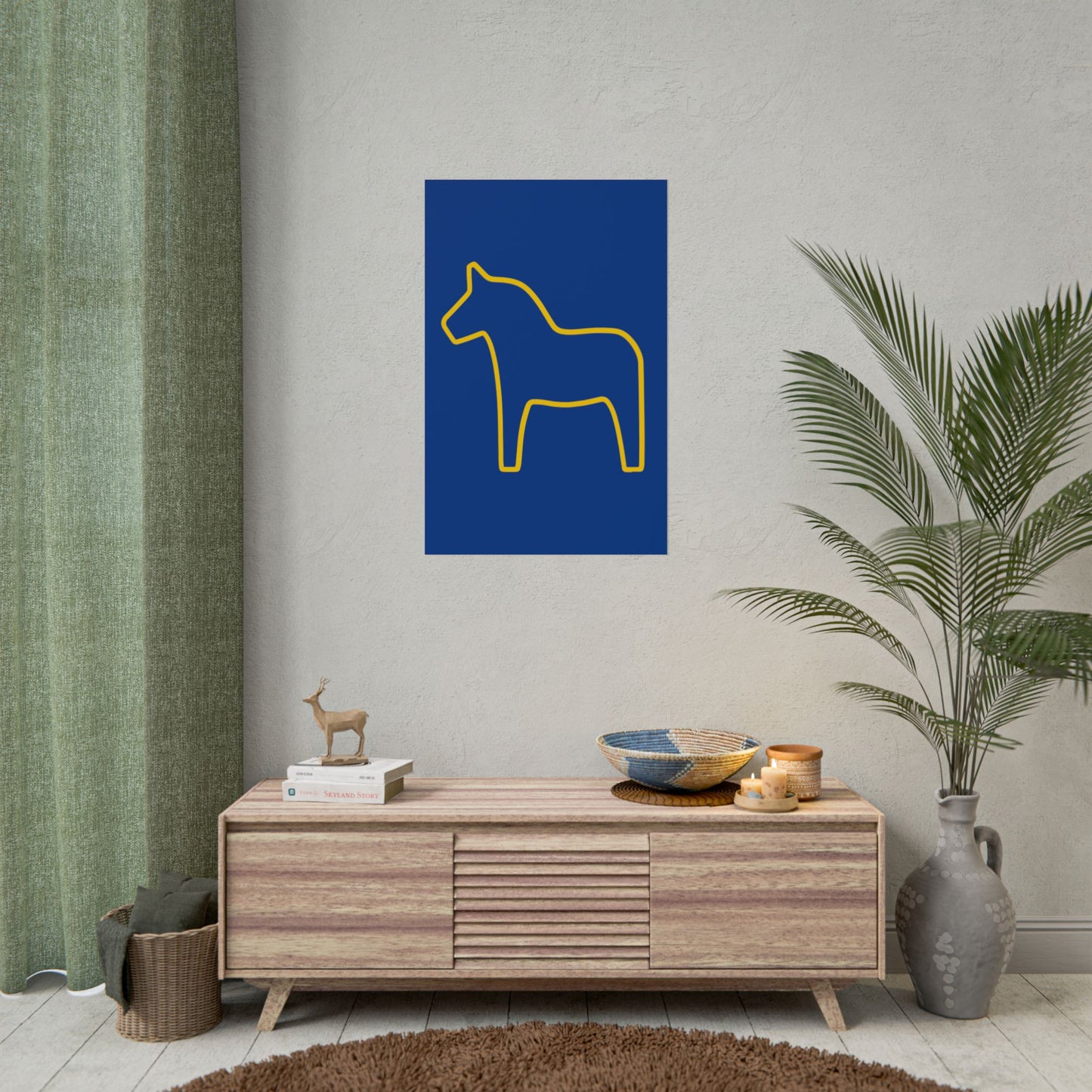 YELLOW DALA Horse Rolled Posters