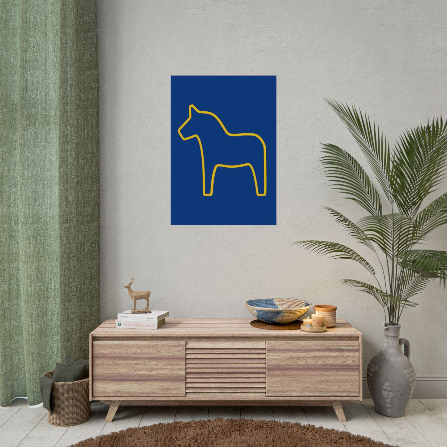 YELLOW DALA Horse Rolled Posters