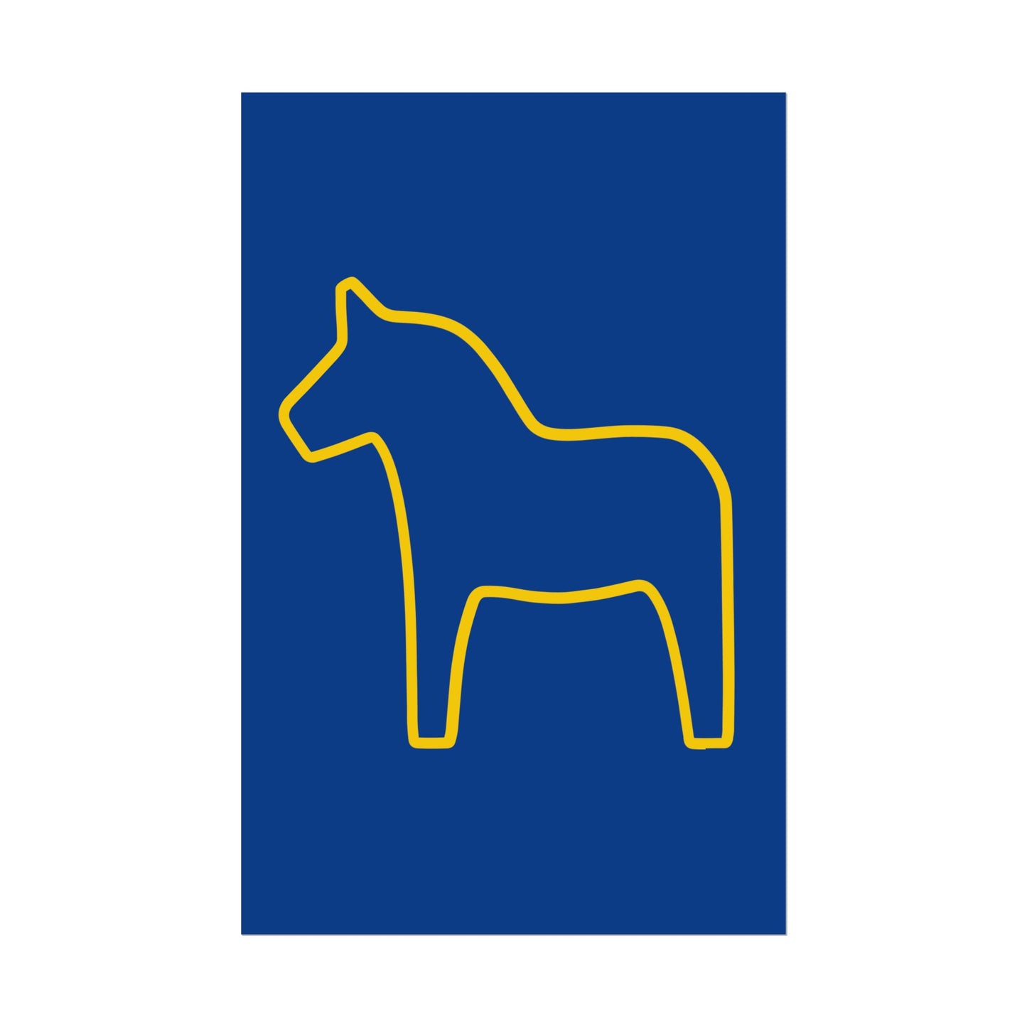 YELLOW DALA Horse Rolled Posters