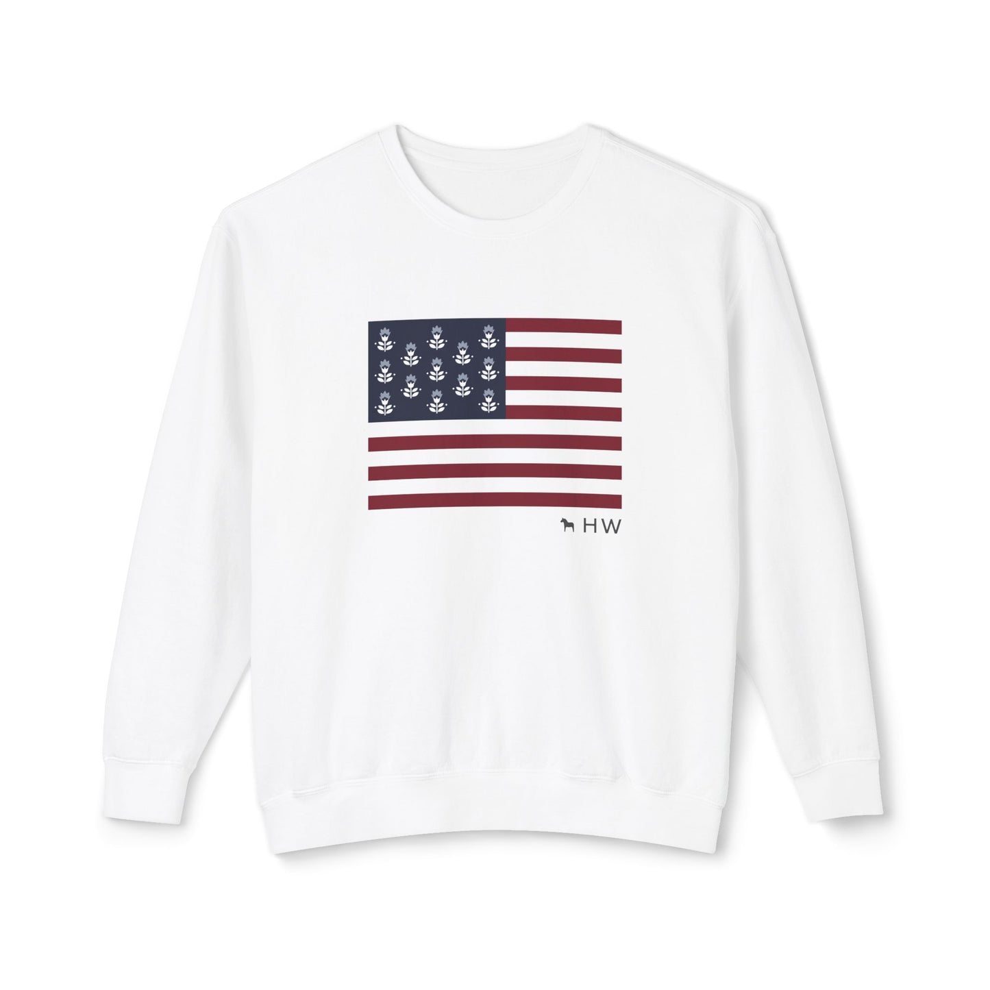 Flag Lightweight Sweatshirt for Memorial Day and 4th of July
