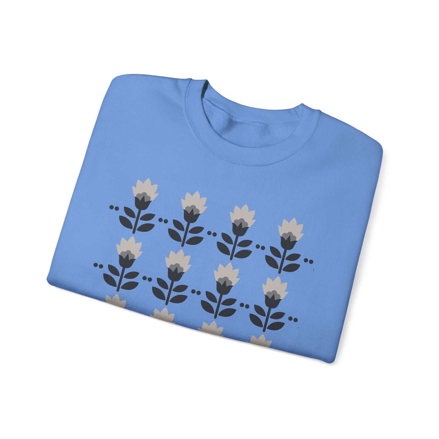 Floral Crewneck Sweatshirt - Comfy Cozy Unisex Heavy Blend™ - Blue Family