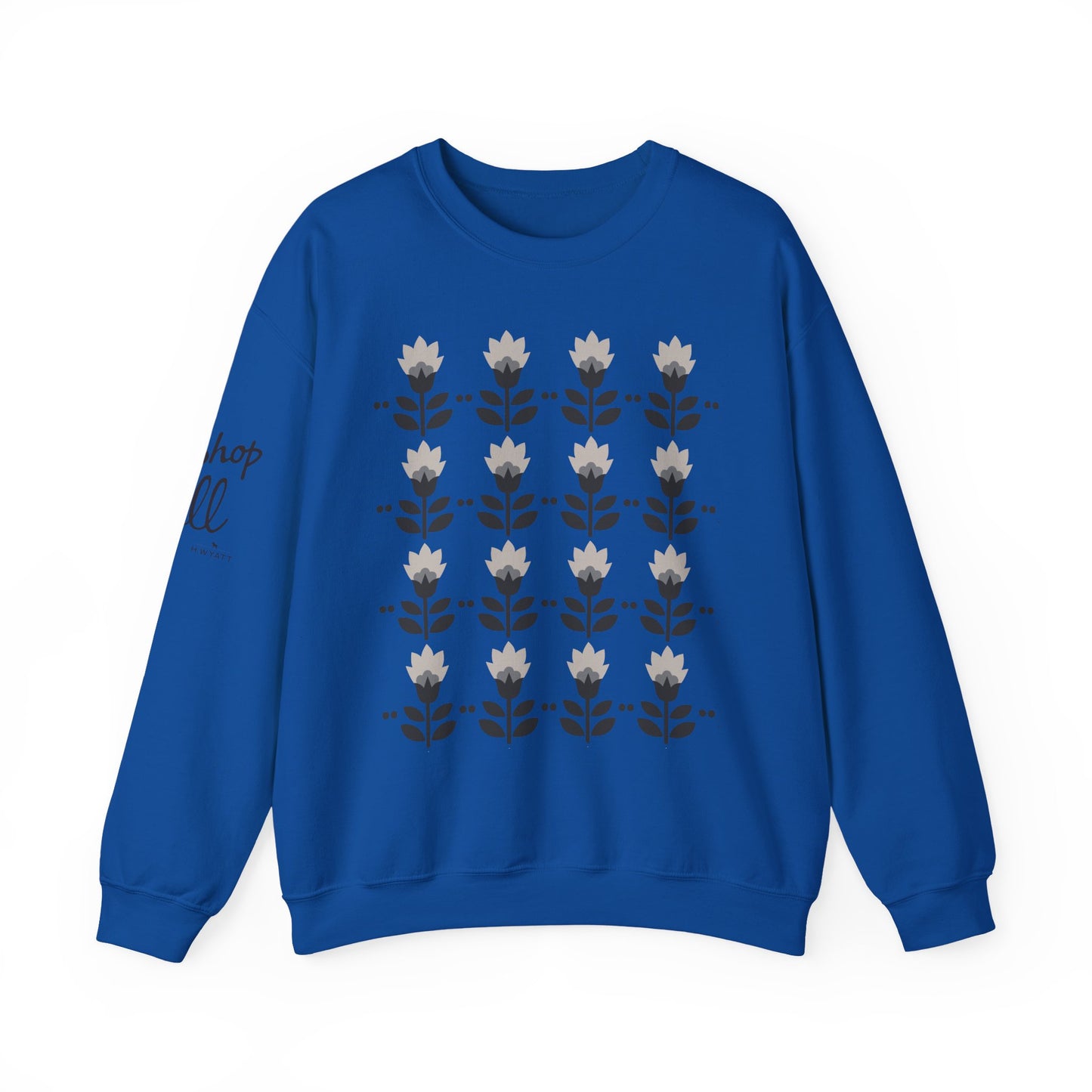 Floral Crewneck Sweatshirt - Comfy Cozy Unisex Heavy Blend™ - Blue Family