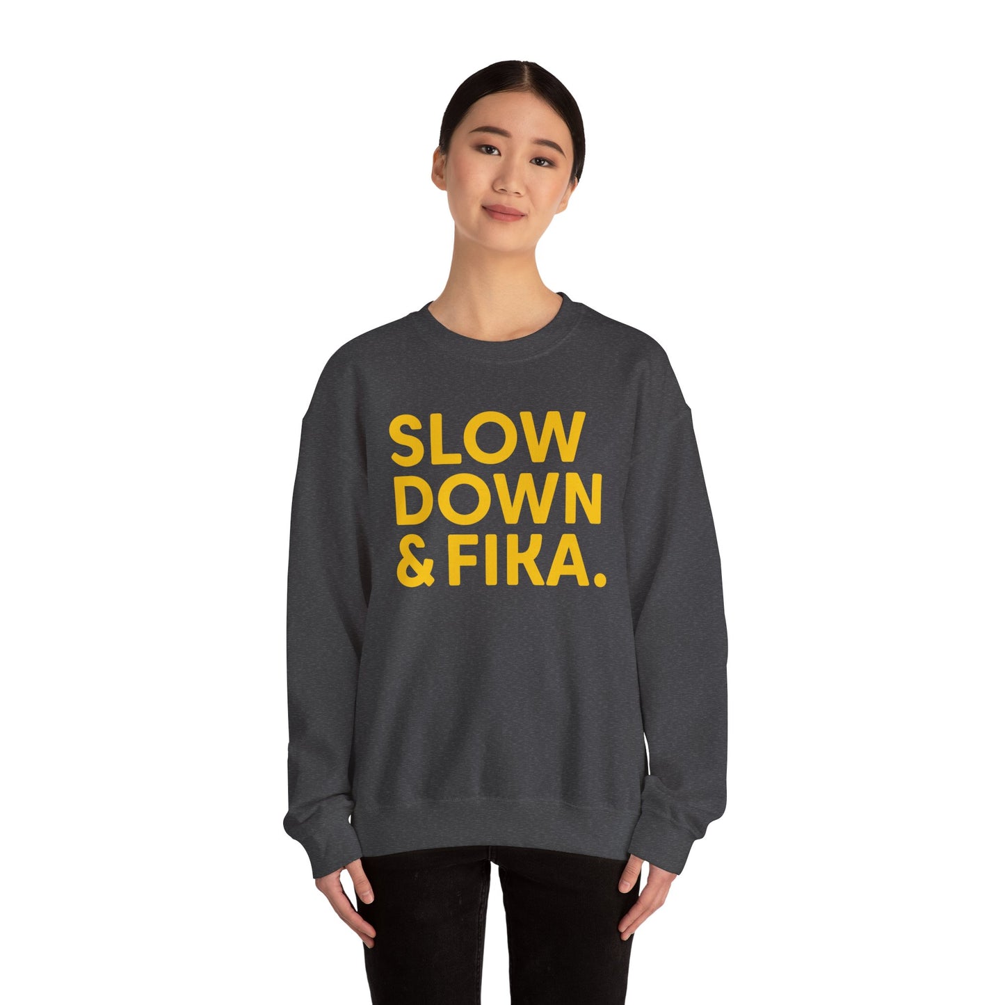 SLOW DOWN & FIKA Unisex Heavy Blend™ Crewneck Sweatshirt