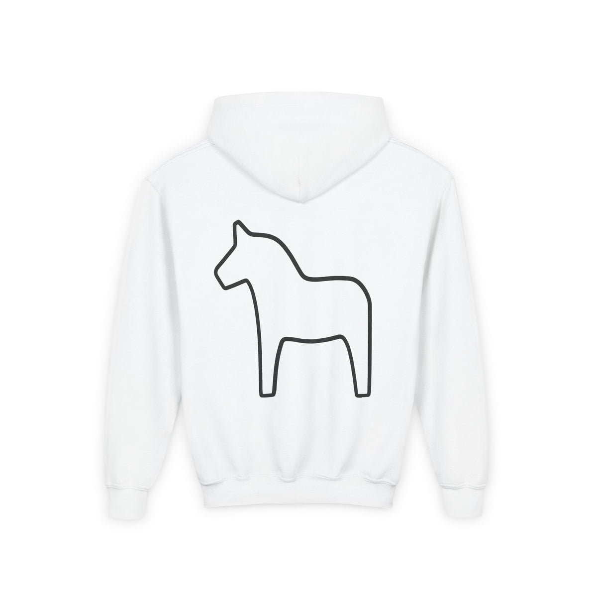 Youth/Kids Midwest is Best Hooded Sweatshirt with Dala Horse Design