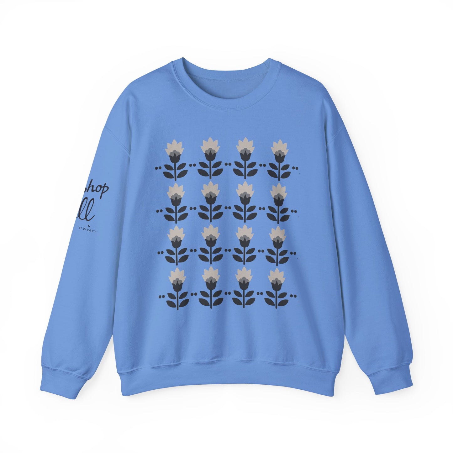 Floral Crewneck Sweatshirt - Comfy Cozy Unisex Heavy Blend™ - Blue Family