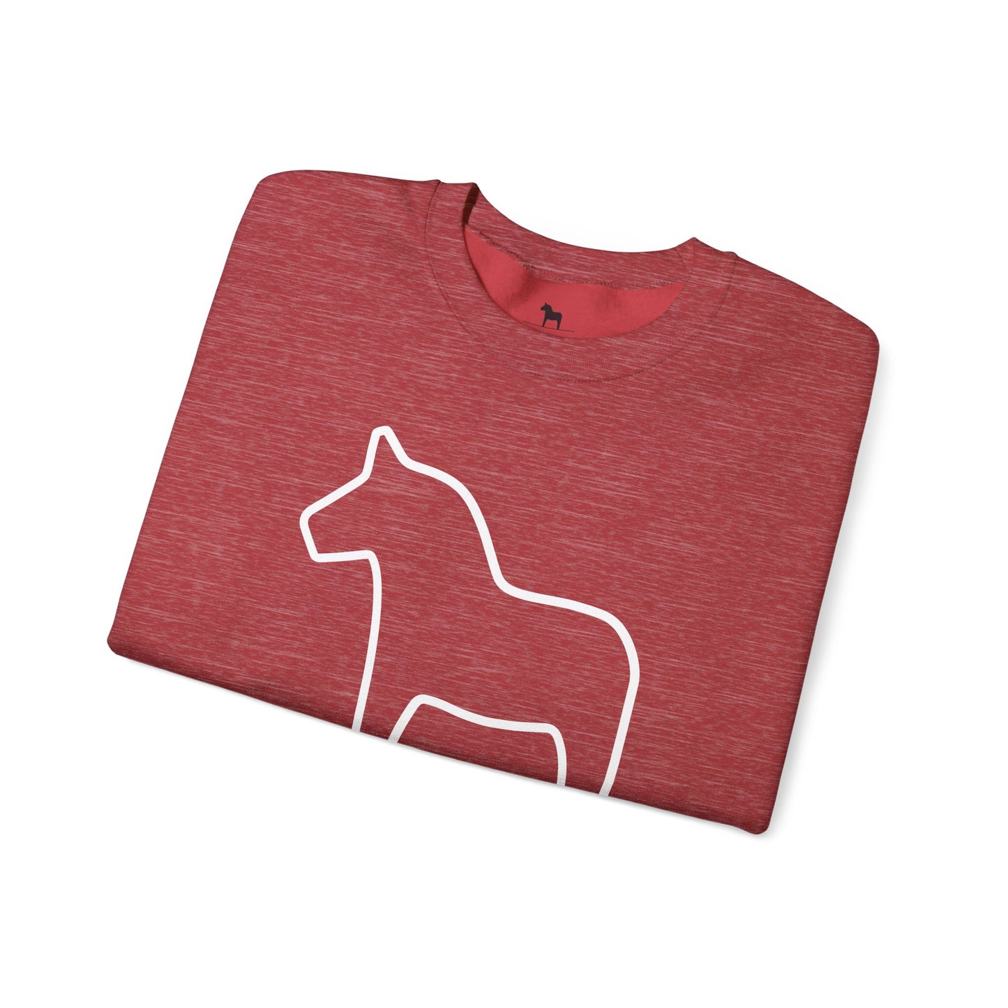DALA Horse - RED - Unisex Heavy Blend™ Crewneck Sweatshirt