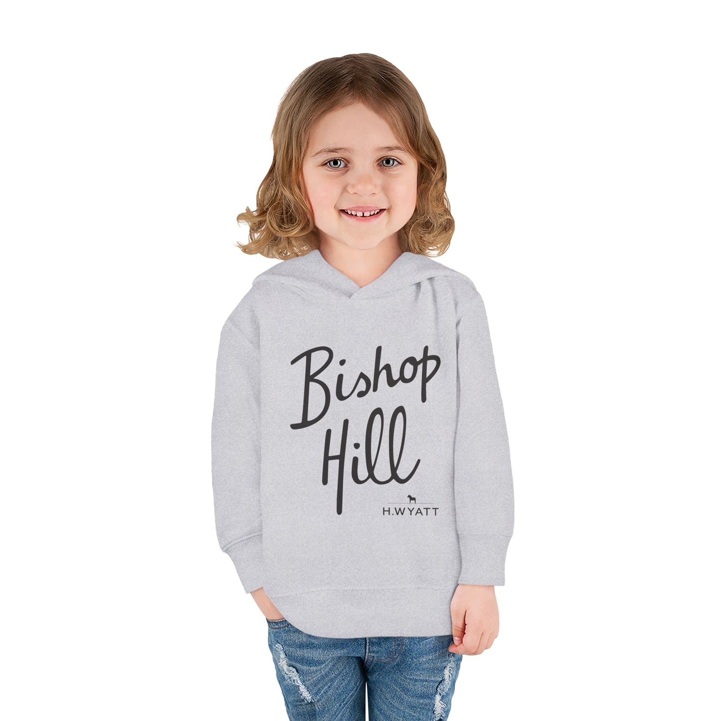 Toddler Hoodie - Bishop Hill Design with Cute Dog Graphic