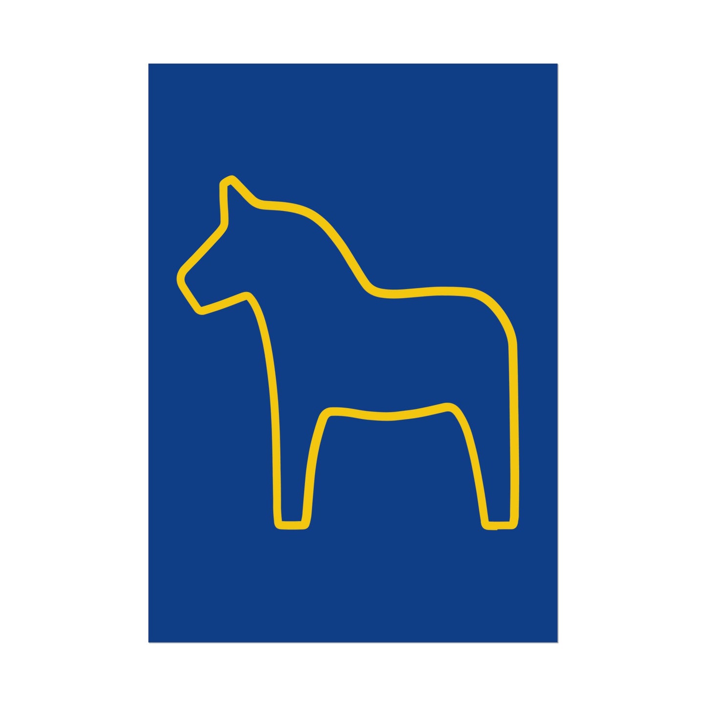 YELLOW DALA Horse Rolled Posters