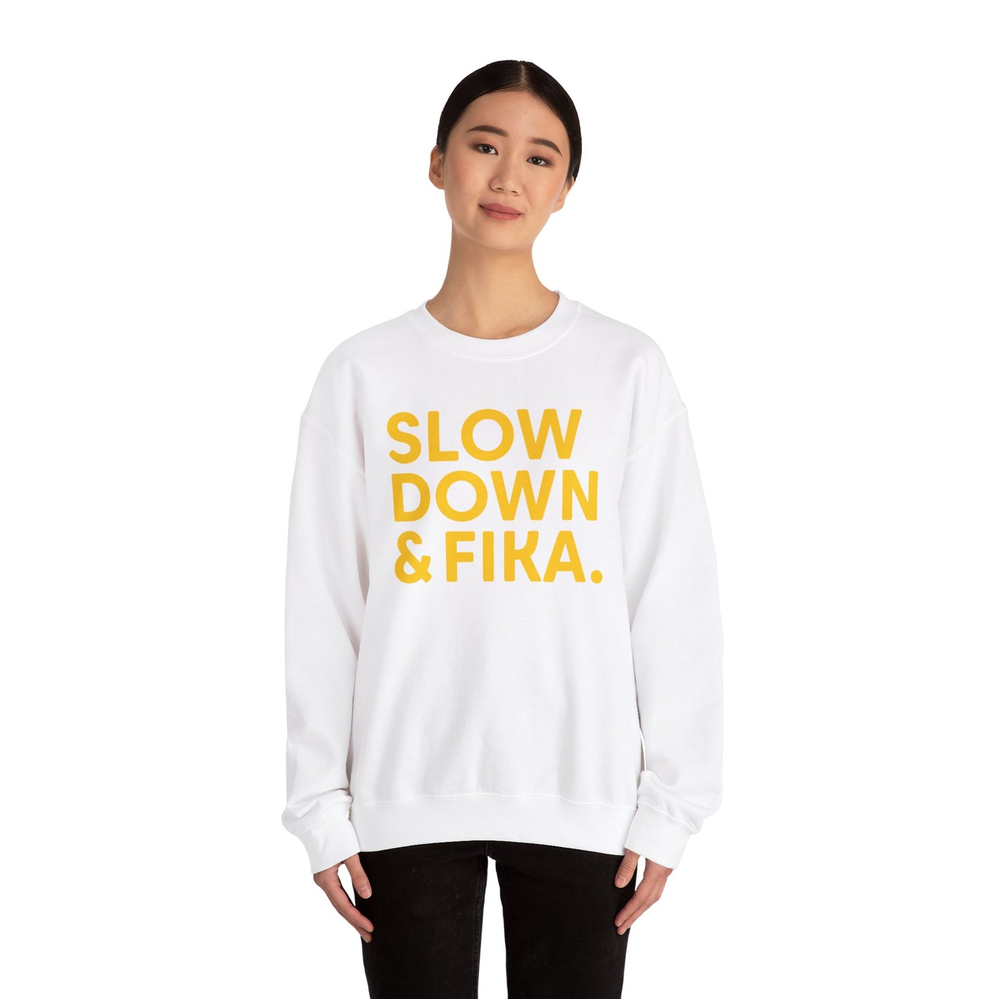 SLOW DOWN & FIKA Unisex Heavy Blend™ Crewneck Sweatshirt