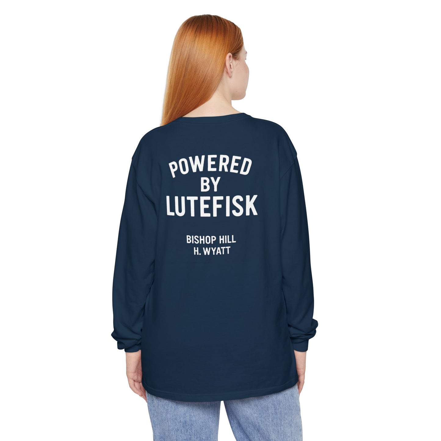 Powered by Lutefisk - Classic Long Sleeve Tee — Garment-Dyed Comfort