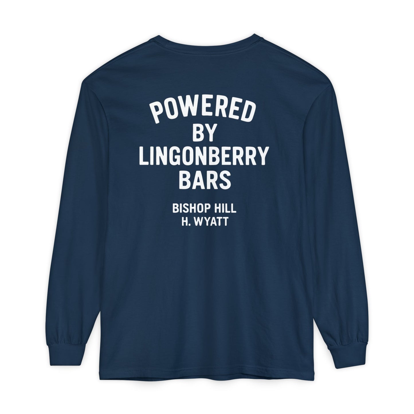 Powered by Lingonberry Bars - Long Sleeve T‑Shirt