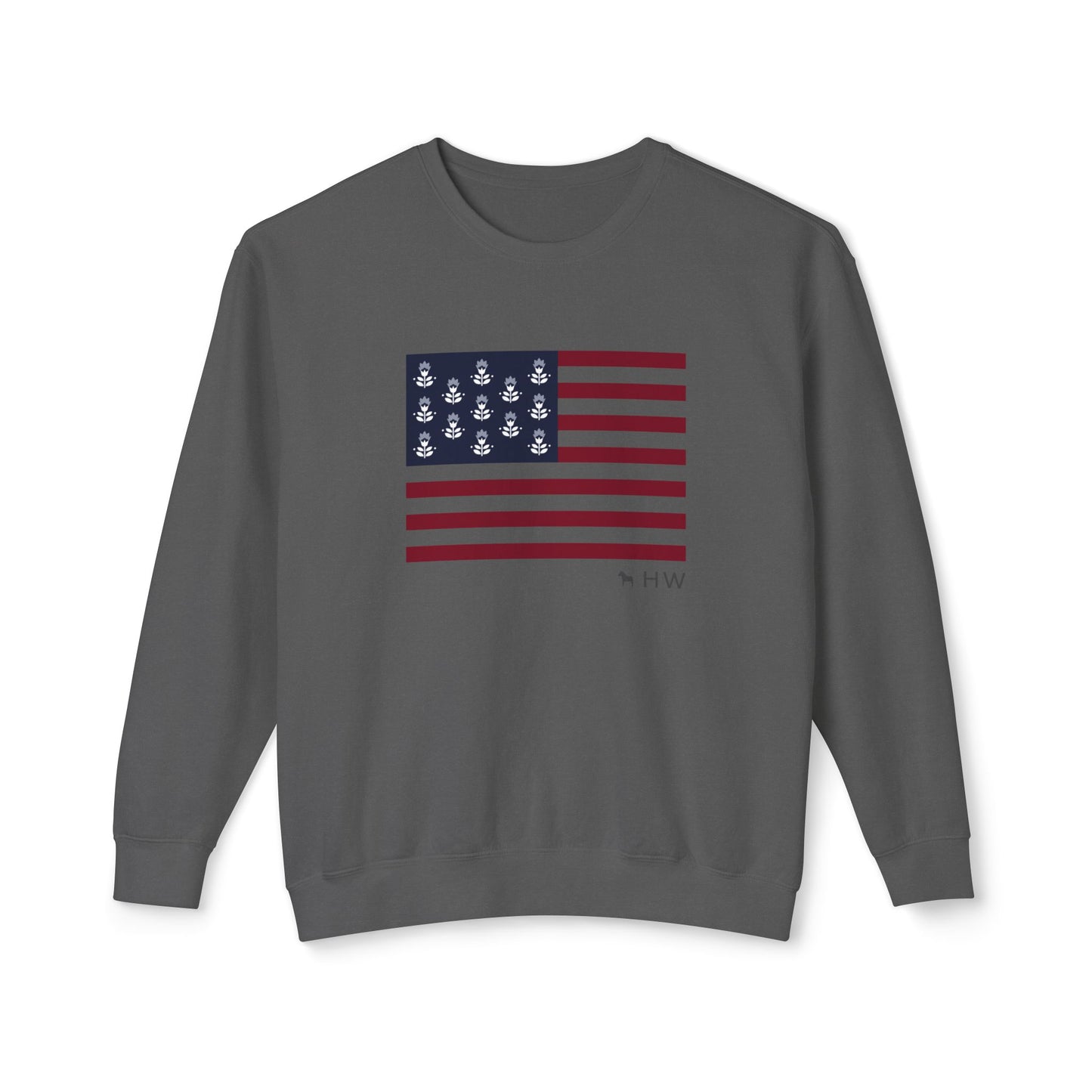 Flag Lightweight Sweatshirt for Memorial Day and 4th of July