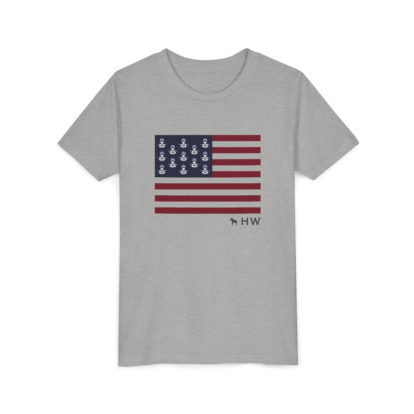 Youth T-Shirt - H WYATT Flag Design for Memorial Day and 4th of July