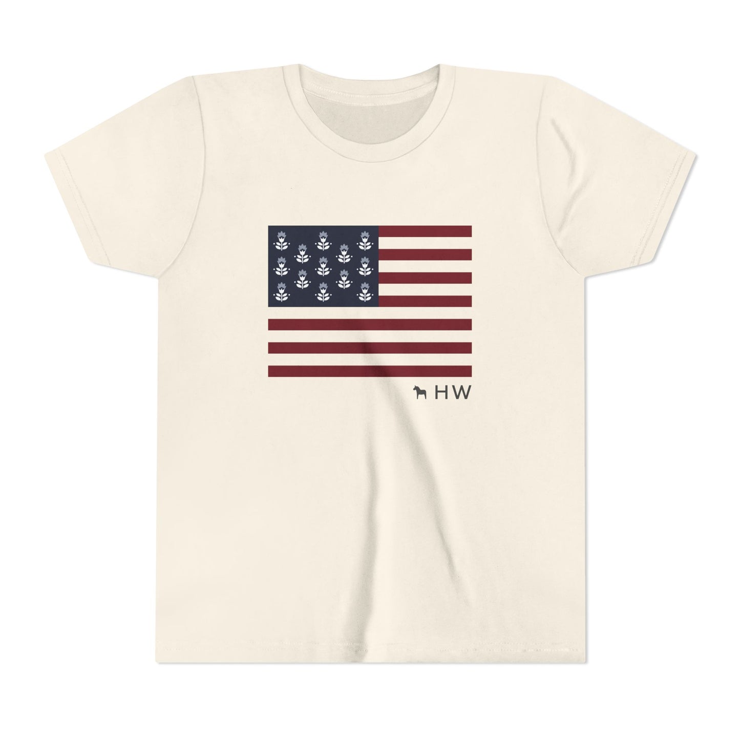 Youth T-Shirt - H WYATT Flag Design for Memorial Day and 4th of July