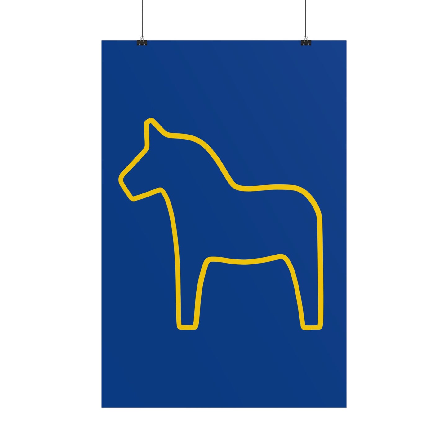 YELLOW DALA Horse Rolled Posters