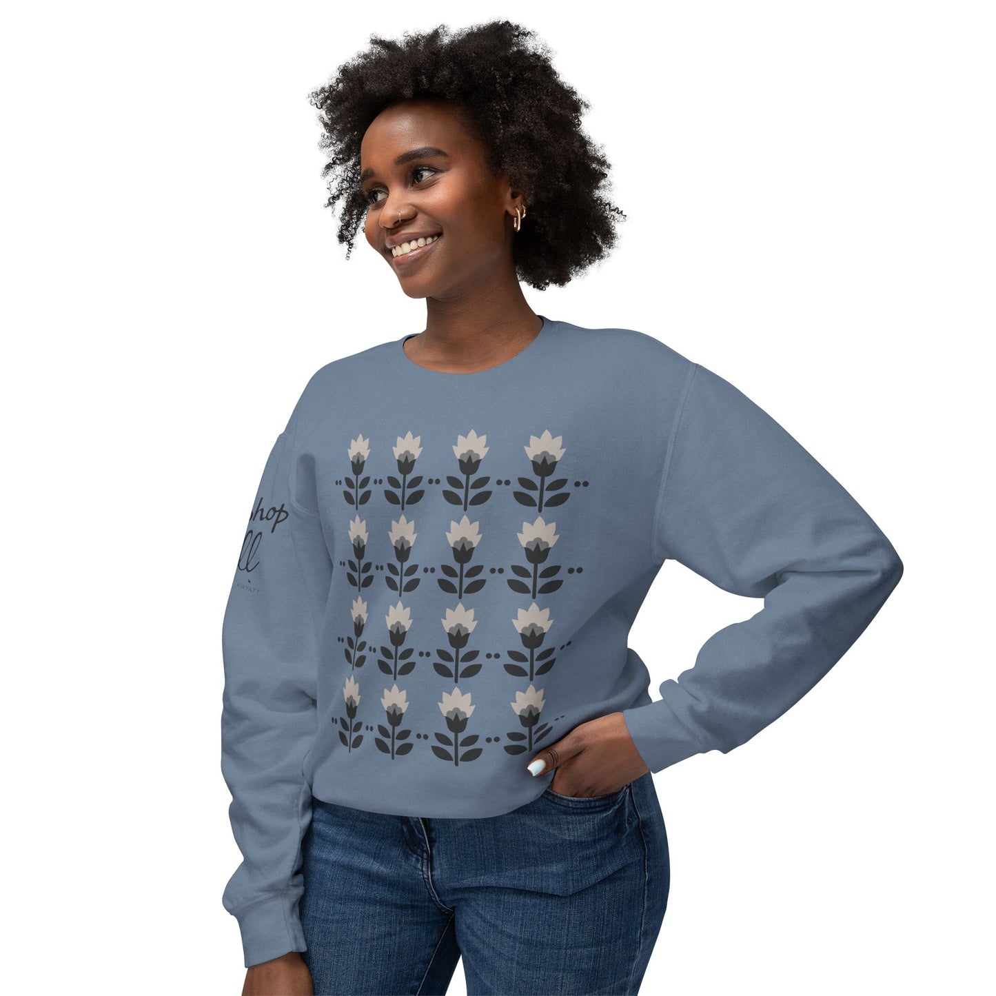 Floral Pattern Unisex Crewneck Sweatshirt - Perfect for Spring and Relaxation