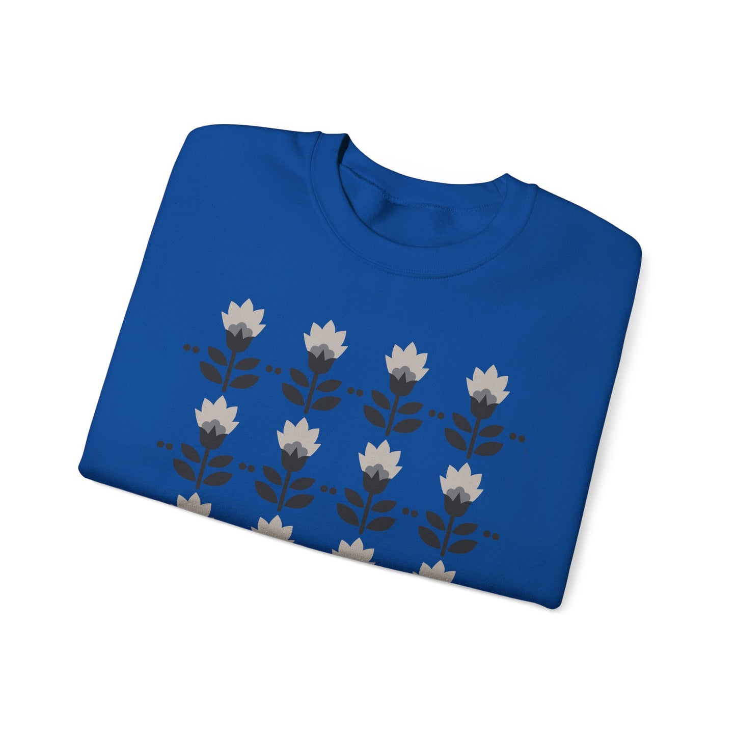 Floral Crewneck Sweatshirt - Comfy Cozy Unisex Heavy Blend™ - Blue Family