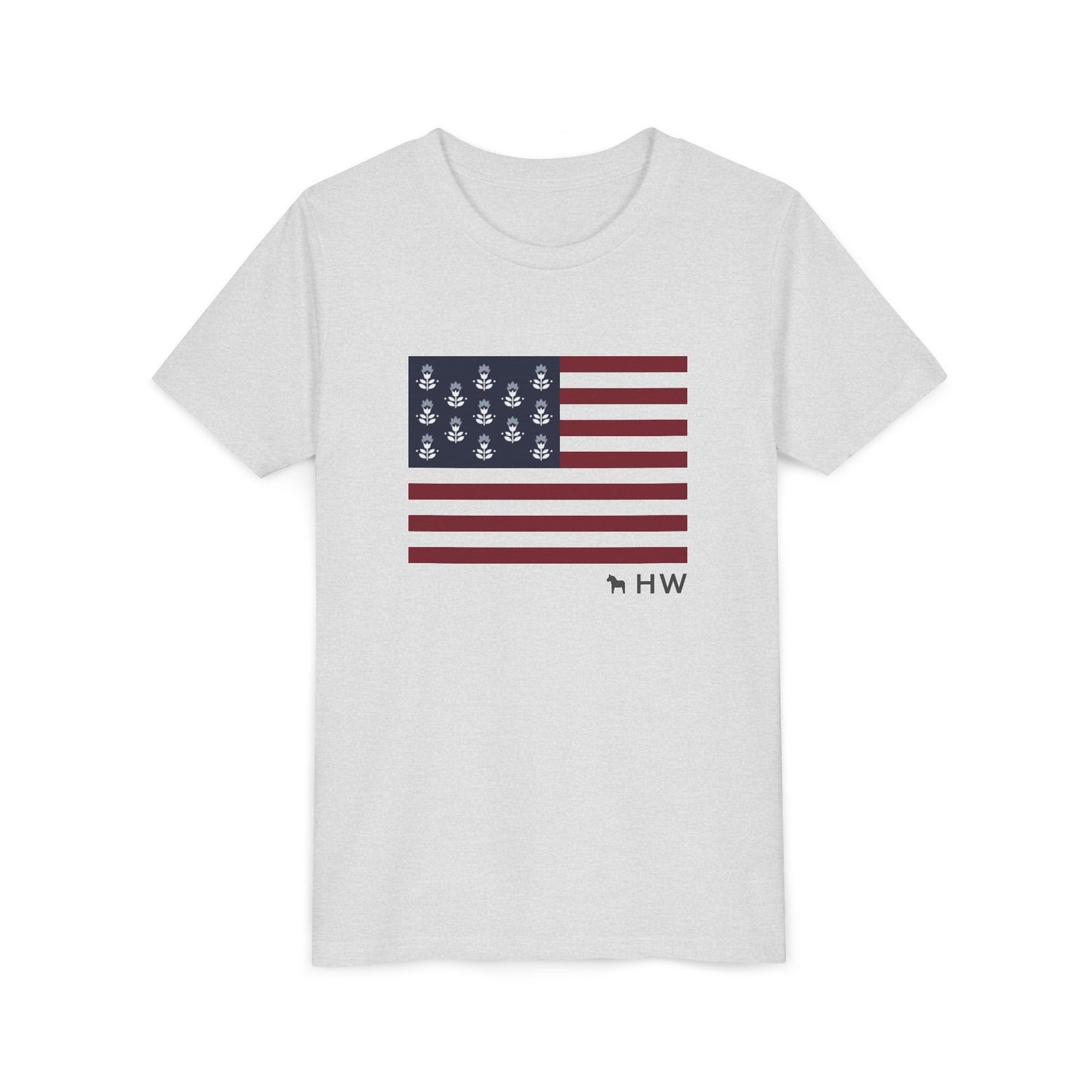 Youth T-Shirt - H WYATT Flag Design for Memorial Day and 4th of July