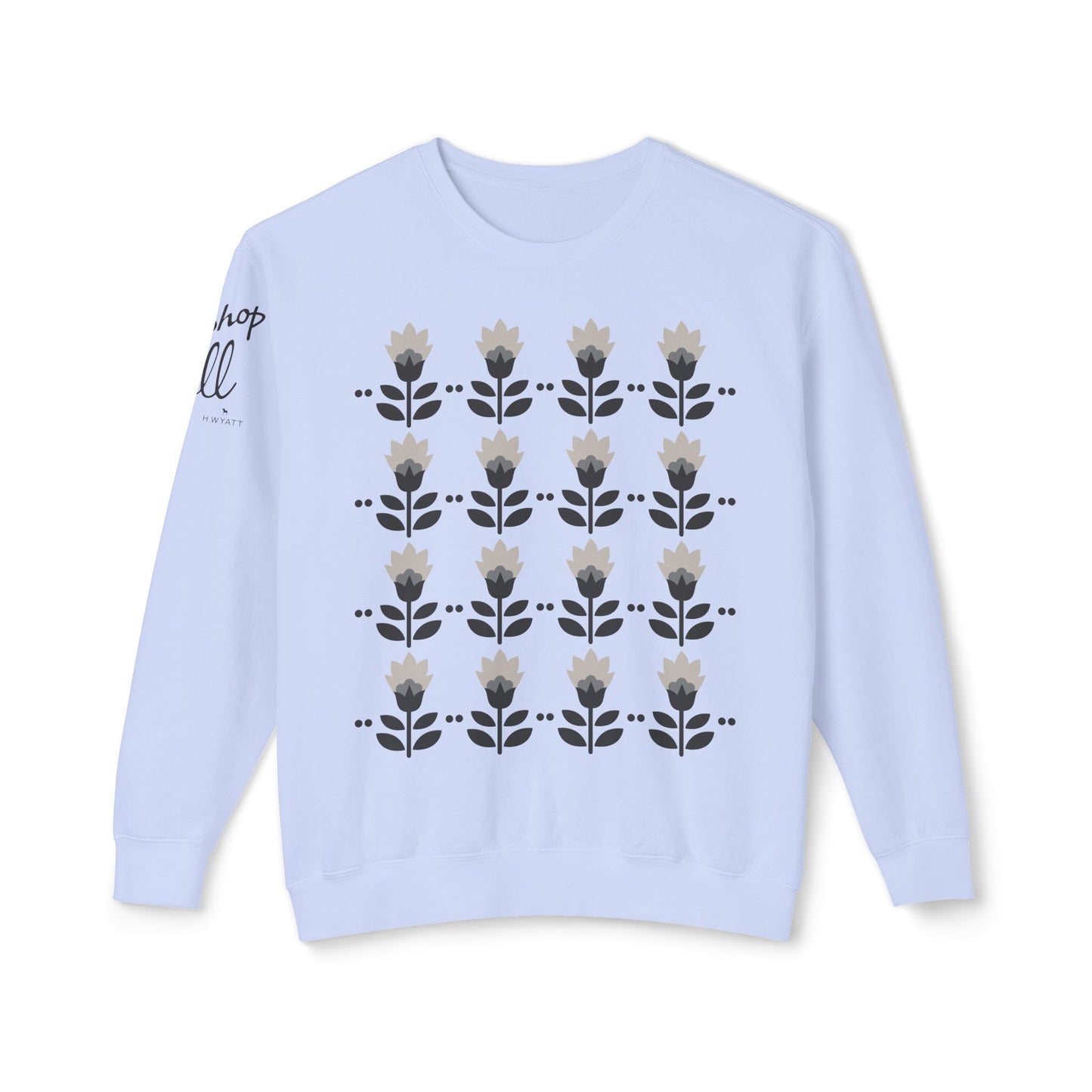 Floral Pattern Unisex Crewneck Sweatshirt - Perfect for Spring and Relaxation