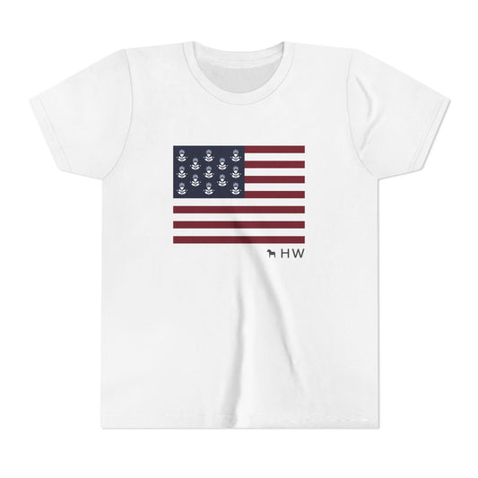 Youth T-Shirt - H WYATT Flag Design for Memorial Day and 4th of July