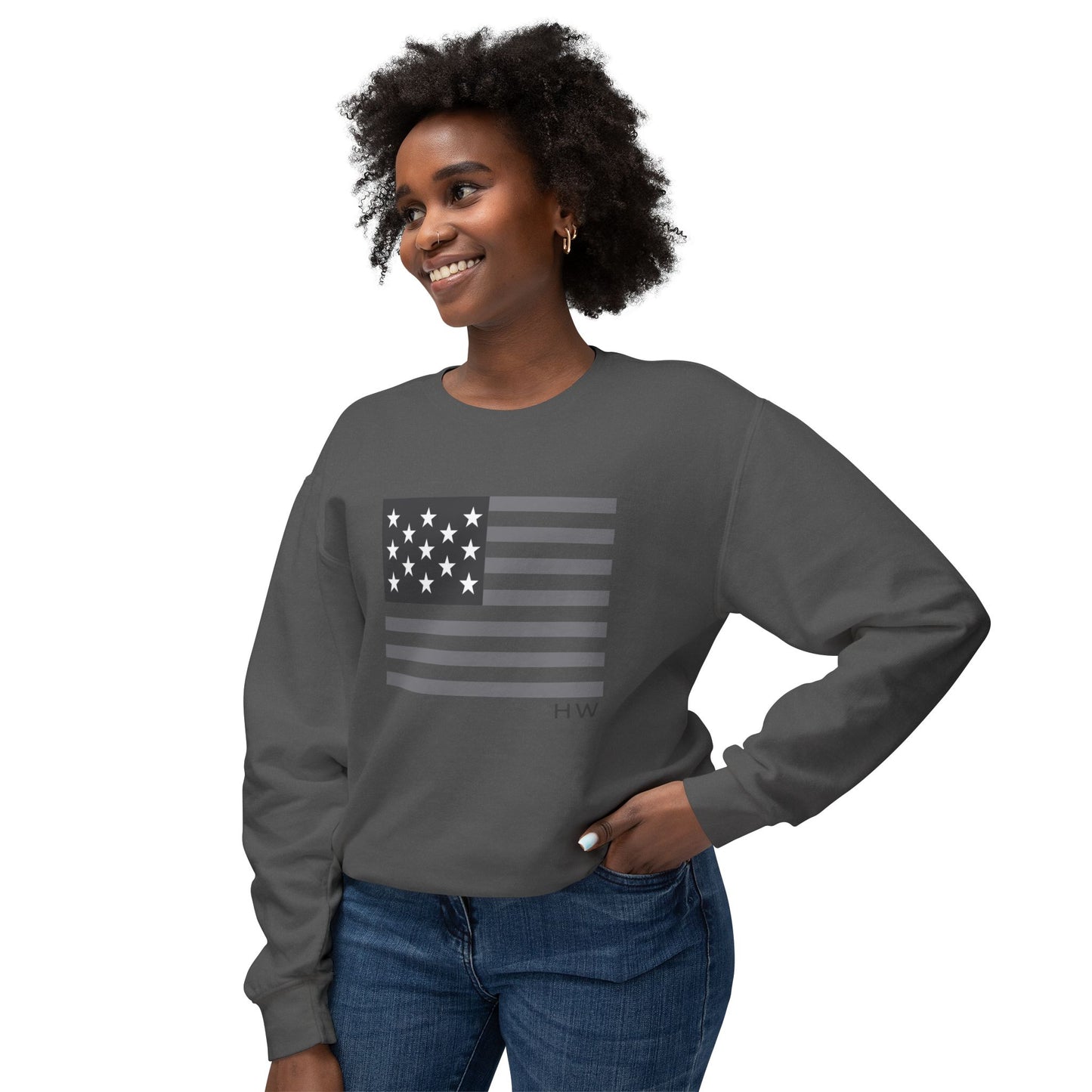 Tonal Flag Sweatshirt for Memorial Day and 4th of July