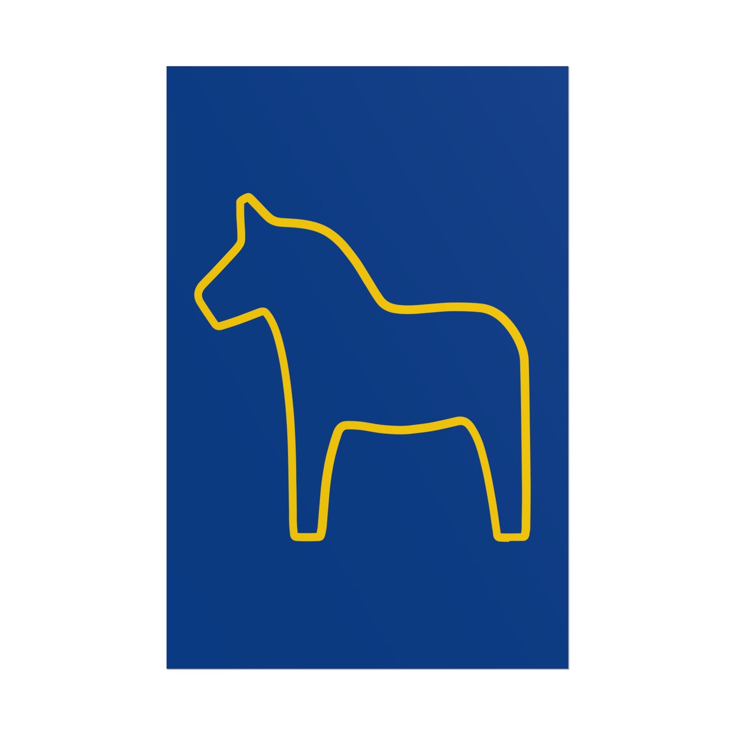 YELLOW DALA Horse Rolled Posters