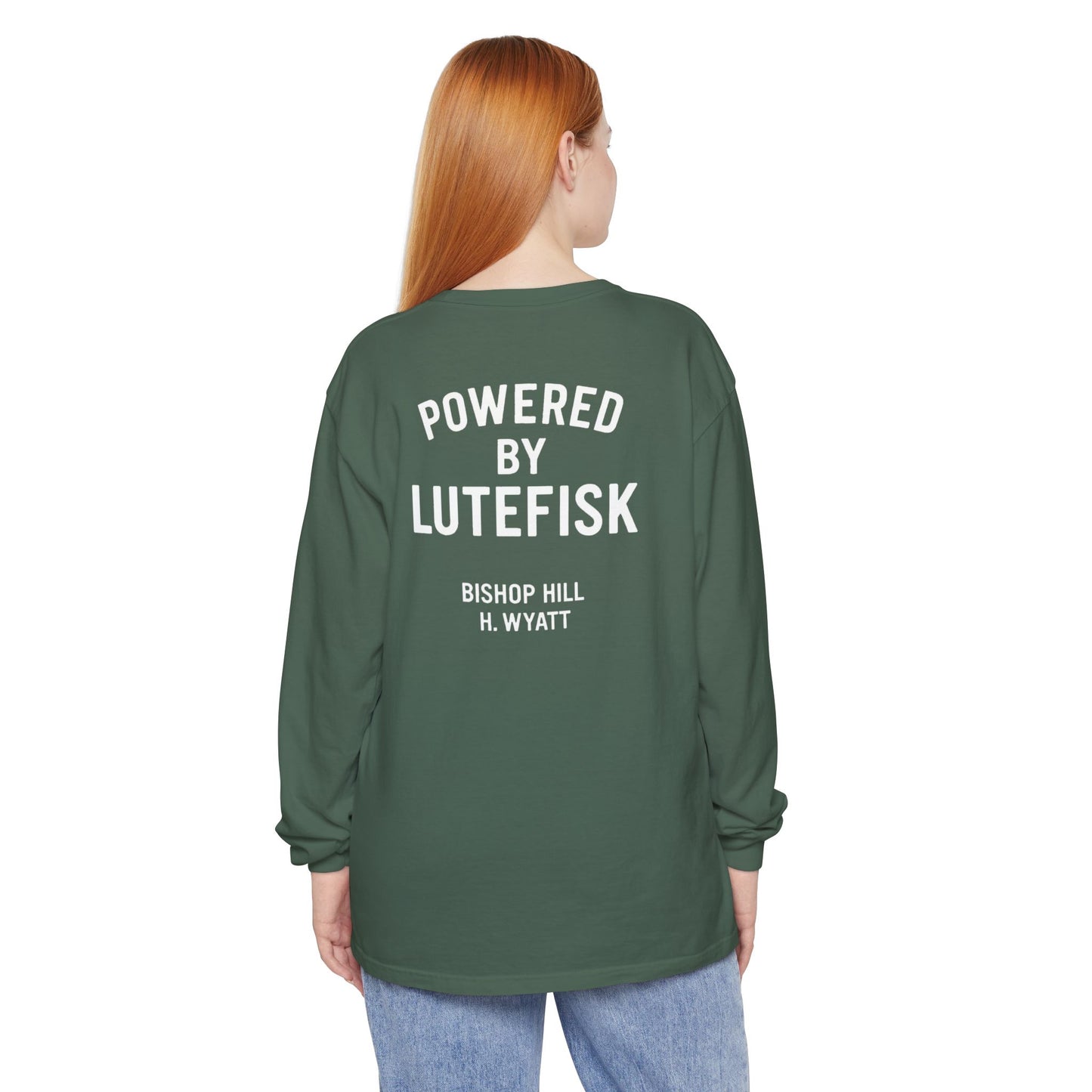 Powered by Lutefisk - Classic Long Sleeve Tee — Garment-Dyed Comfort