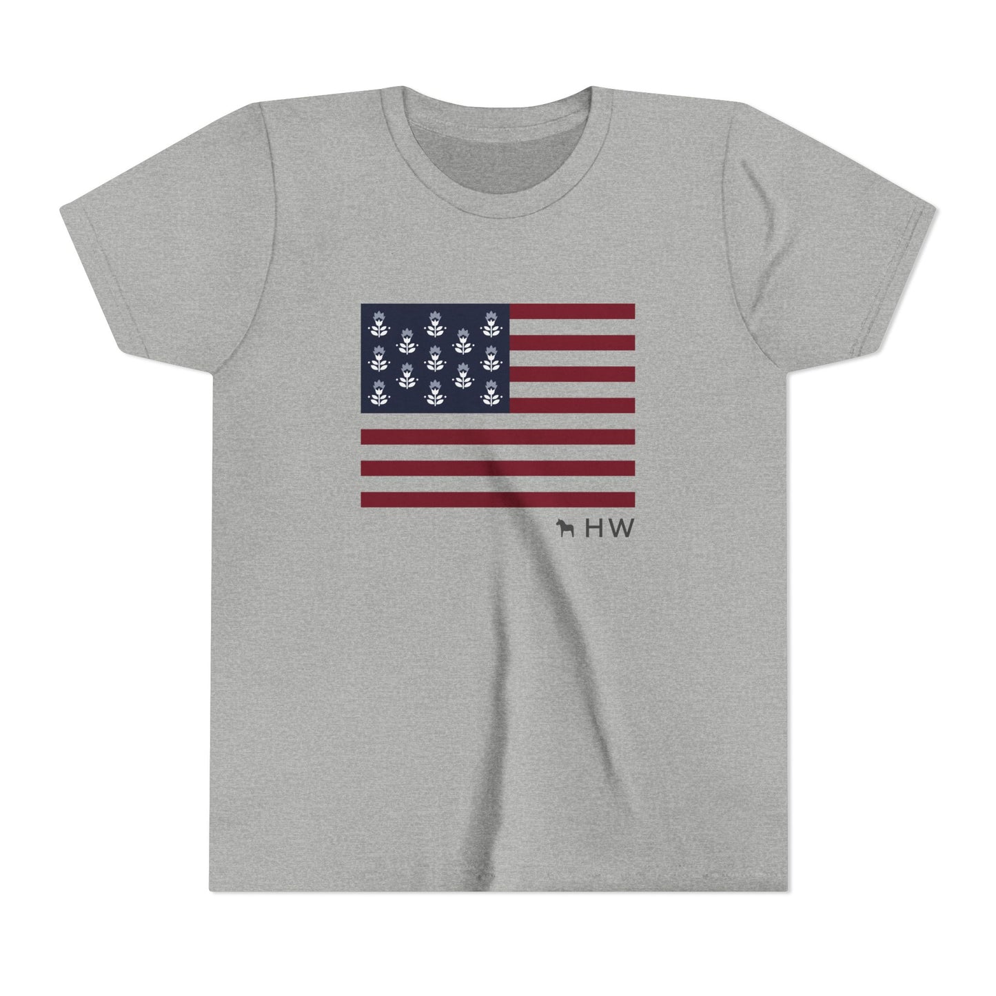 Youth T-Shirt - H WYATT Flag Design for Memorial Day and 4th of July