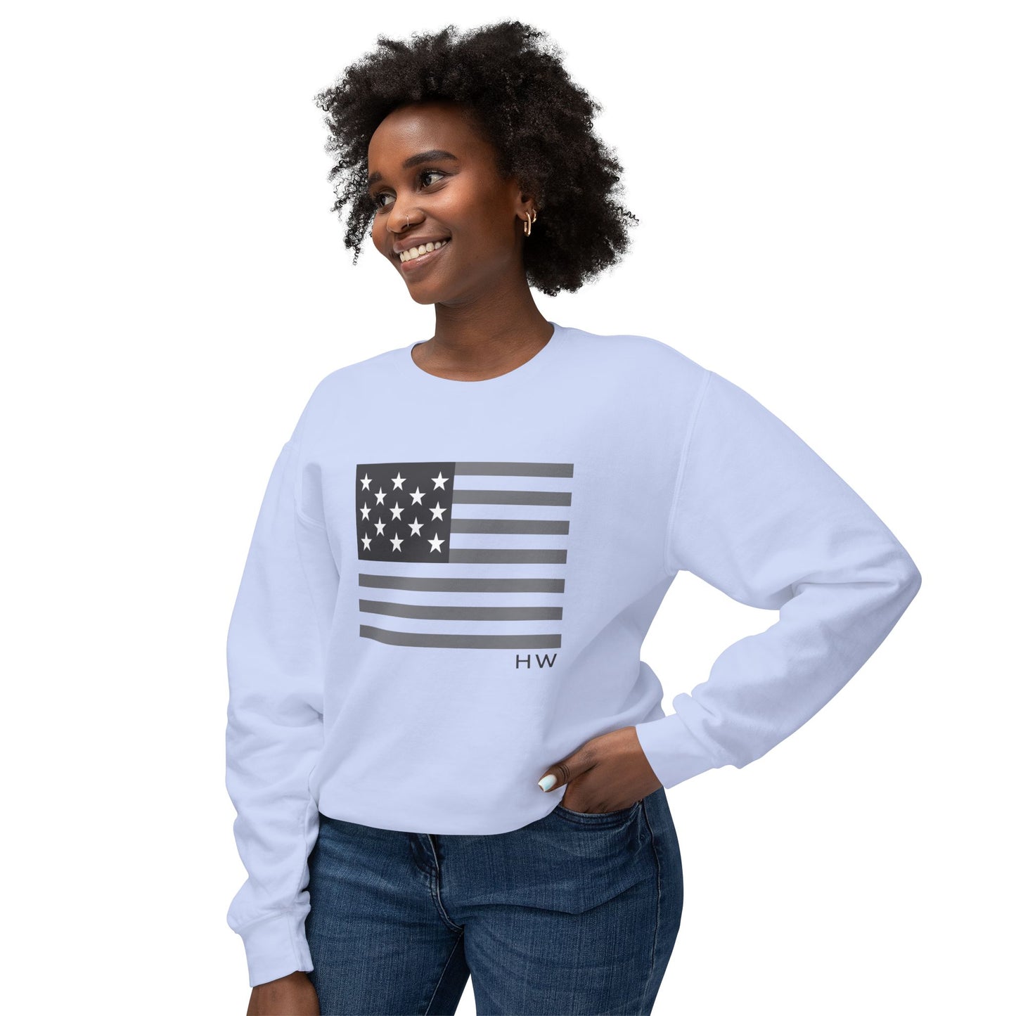 Tonal Flag Sweatshirt for Memorial Day and 4th of July