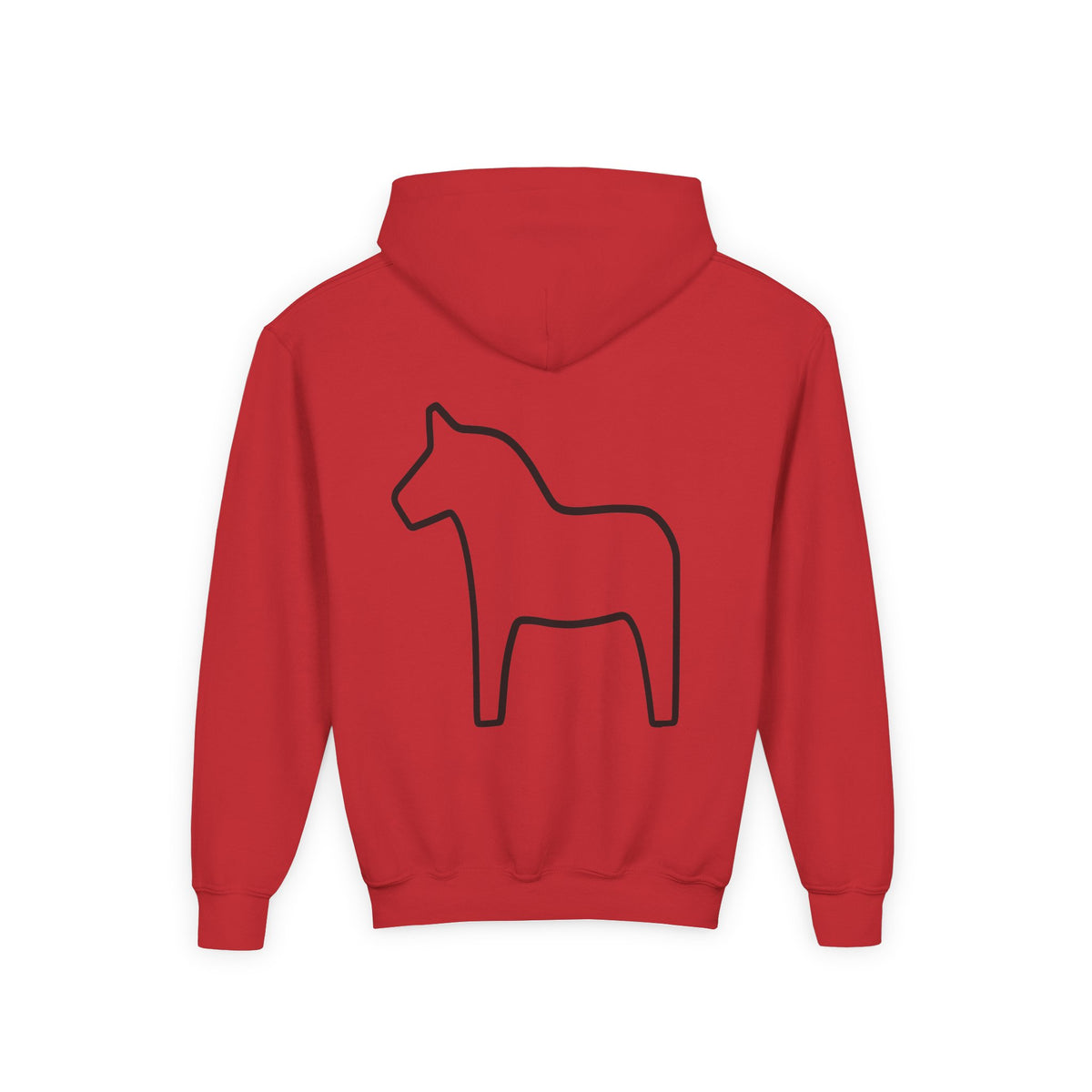 Youth/Kids Midwest is Best Hooded Sweatshirt with Dala Horse Design