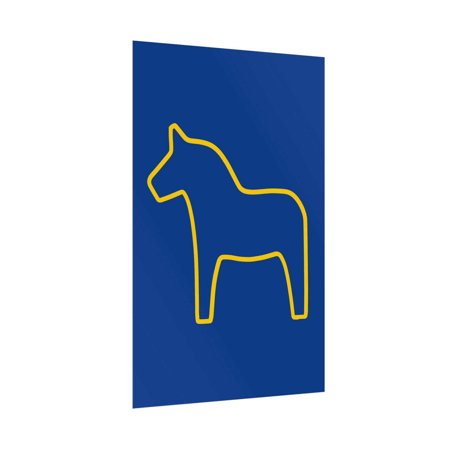 YELLOW DALA Horse Rolled Posters