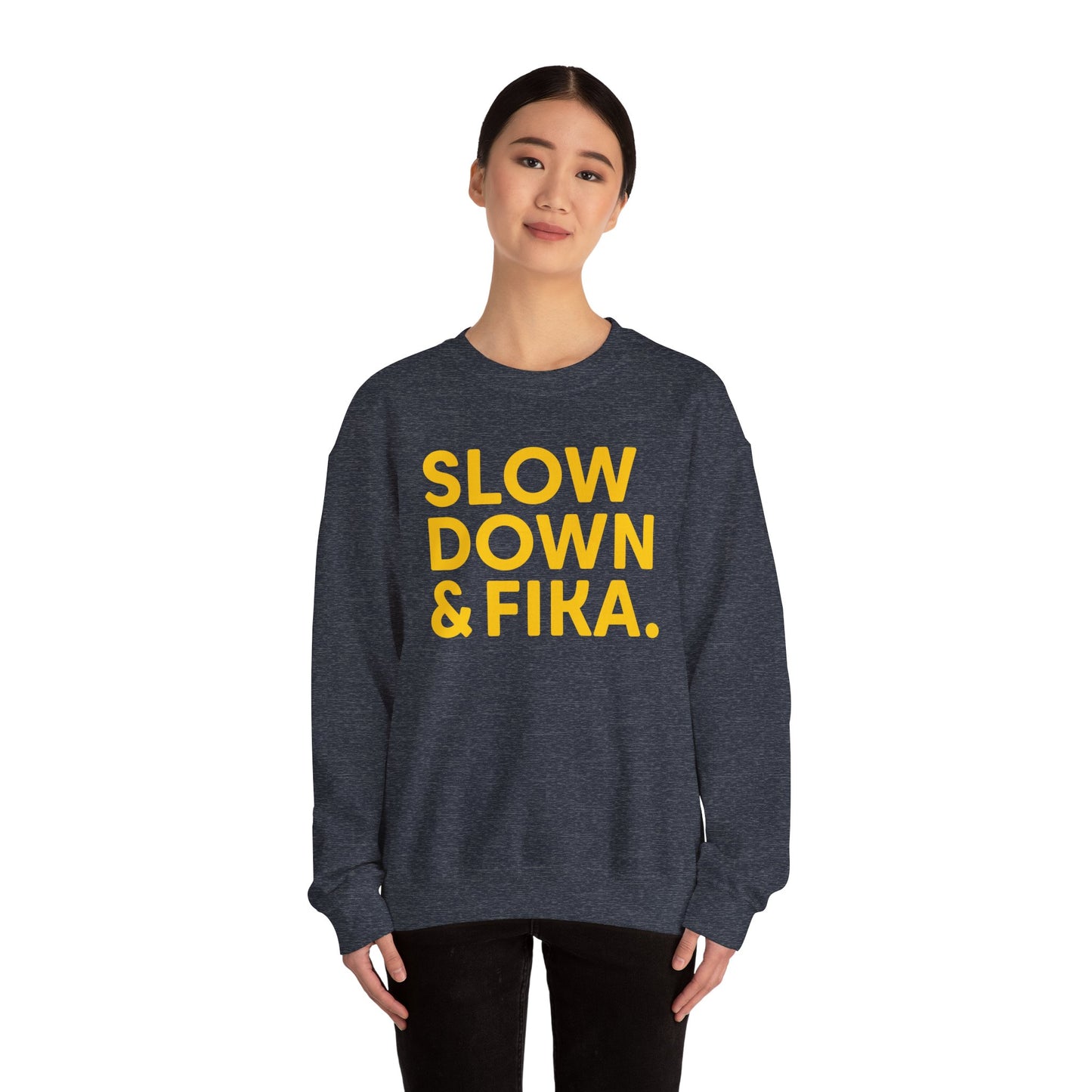 SLOW DOWN & FIKA Unisex Heavy Blend™ Crewneck Sweatshirt