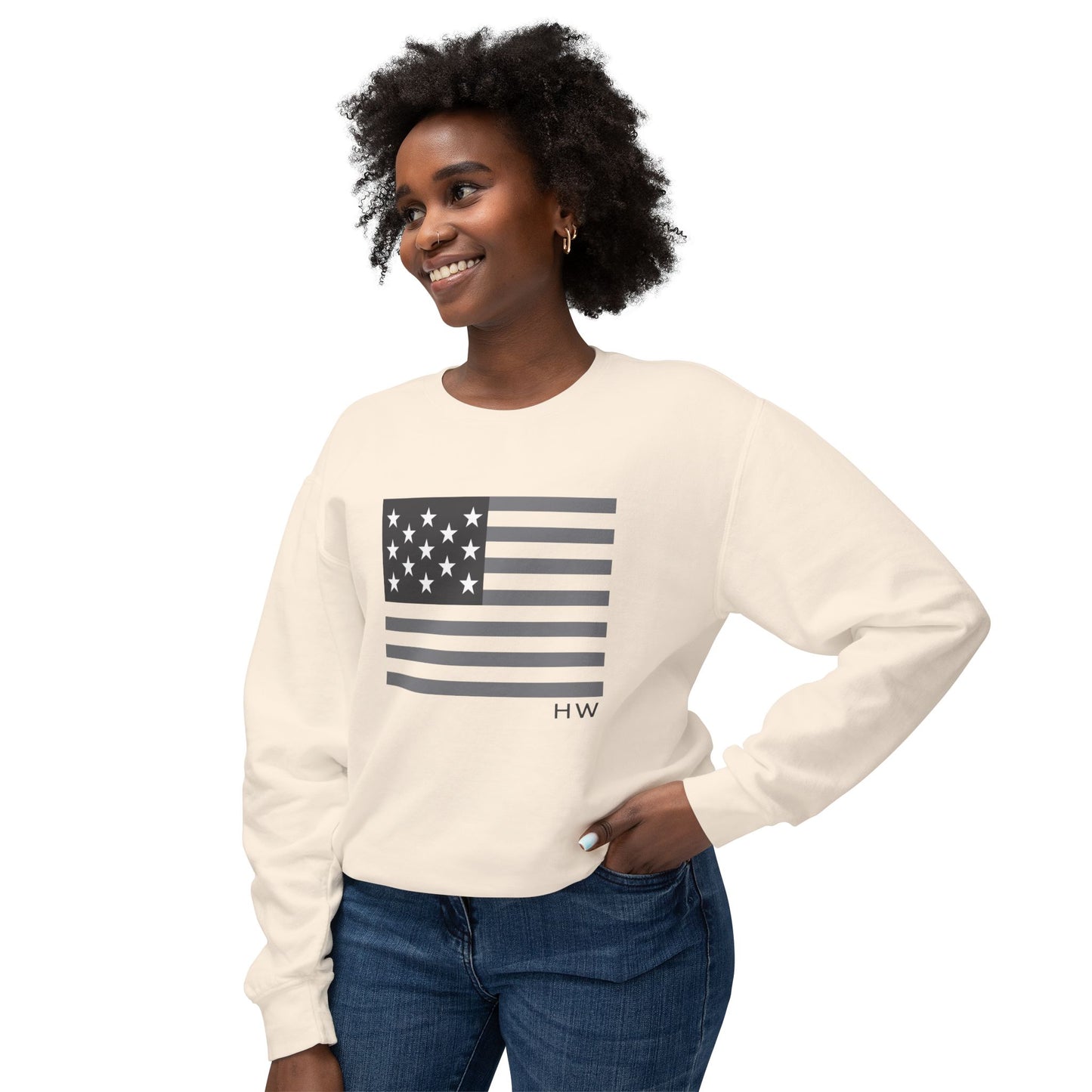 Tonal Flag Sweatshirt for Memorial Day and 4th of July