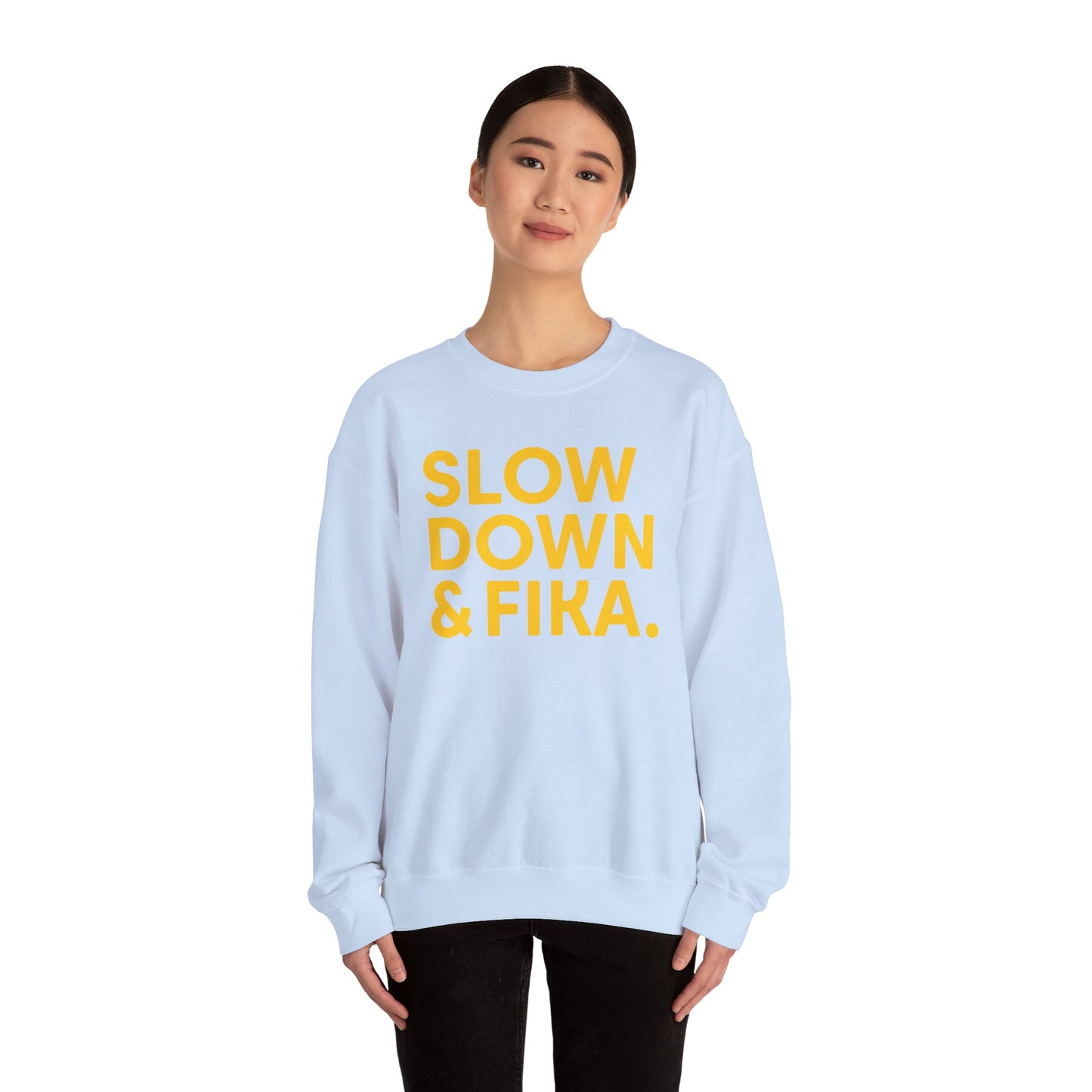 SLOW DOWN & FIKA Unisex Heavy Blend™ Crewneck Sweatshirt